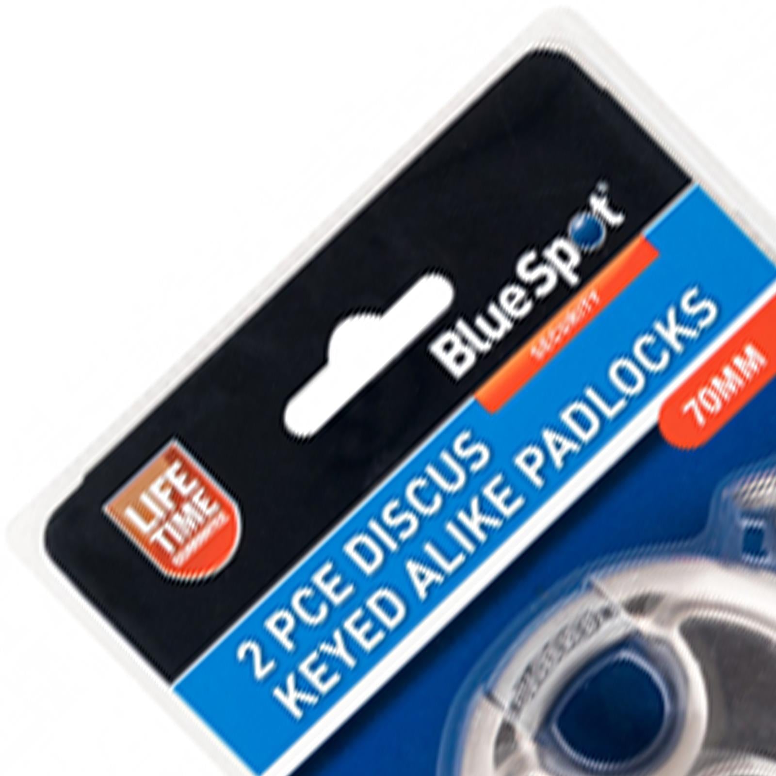 2 PACK Keyed Alike 70mm Stainless DISCUS PADLOCKS + 4 KEYS Strength