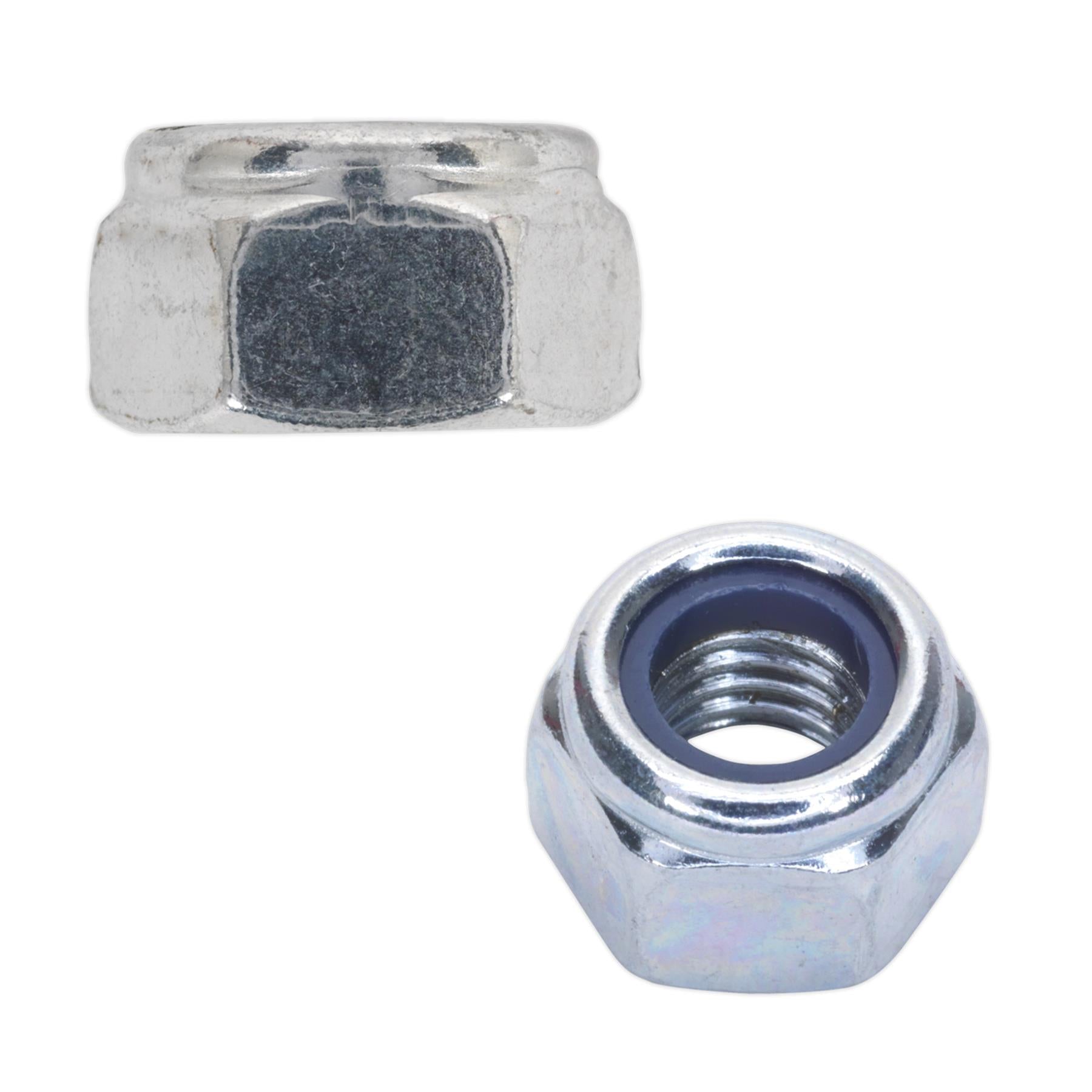 Sealey Nylon Locknut M8 Zinc Pack of 100