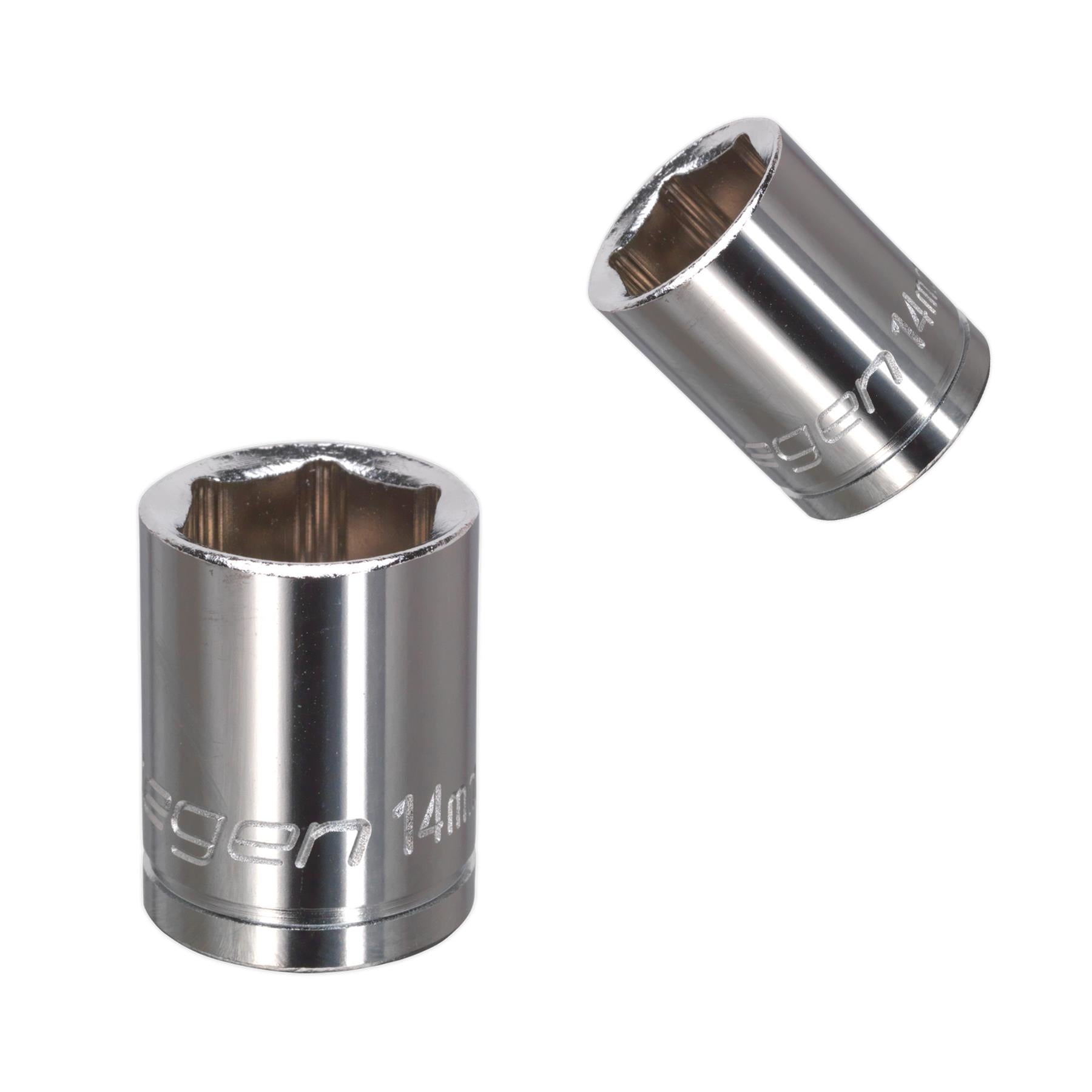 Sealey WallDrive Socket 14mm 3/8"Sq Drive  Carbon Steel