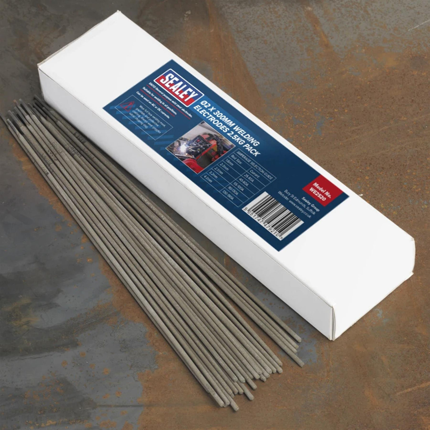 Welding Electrodes Ø2 x 300mm 2.5kg Pack General purpose mild steel made Sealey