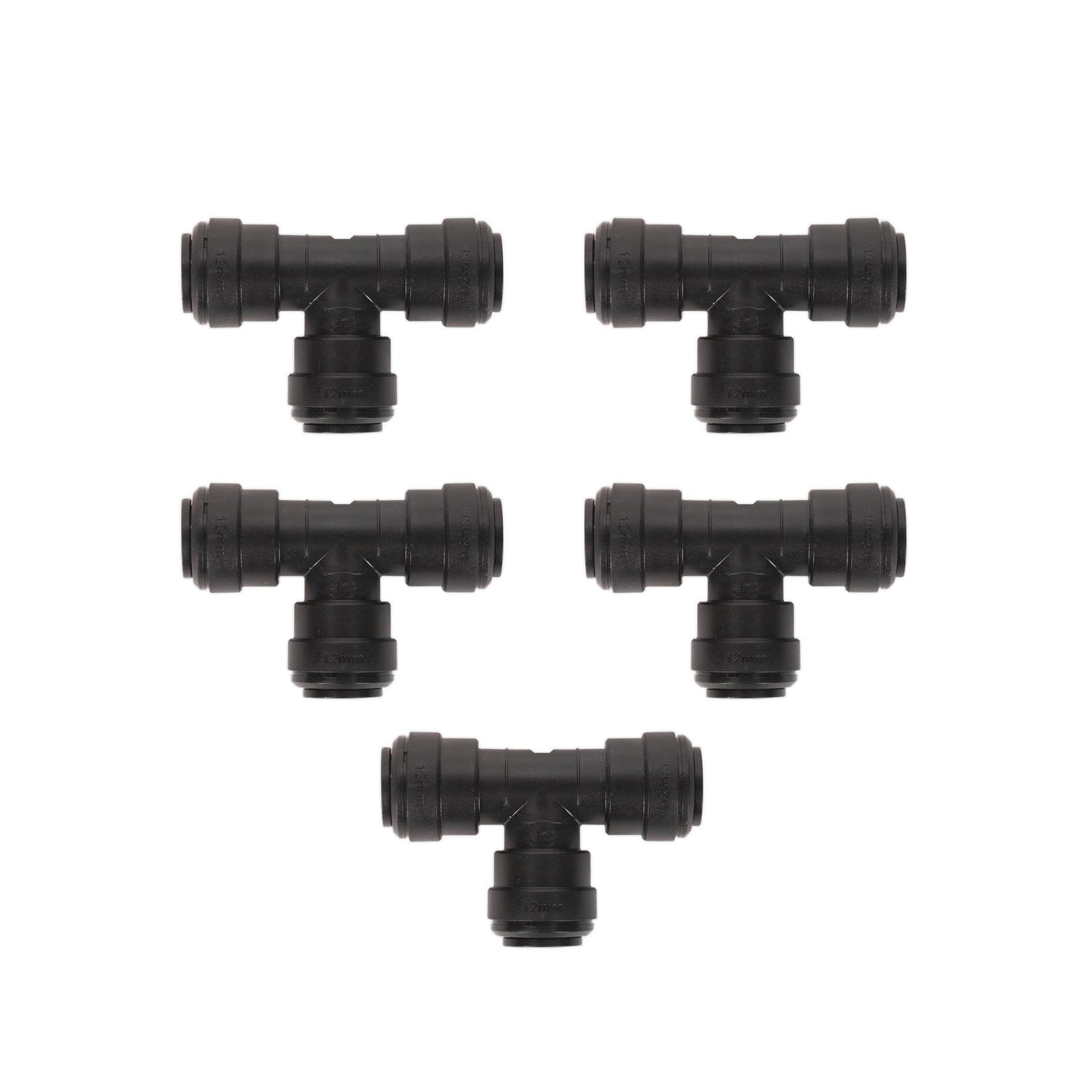 Sealey Equal Tee 12mm Pack of 5 (John Guest Speedfit - PM0212E)