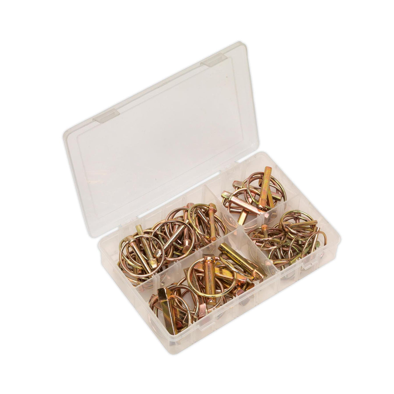 Sealey 50pc Lynch Pin ( Linchpin ) Locking Pin Clip Assortment Set Metric