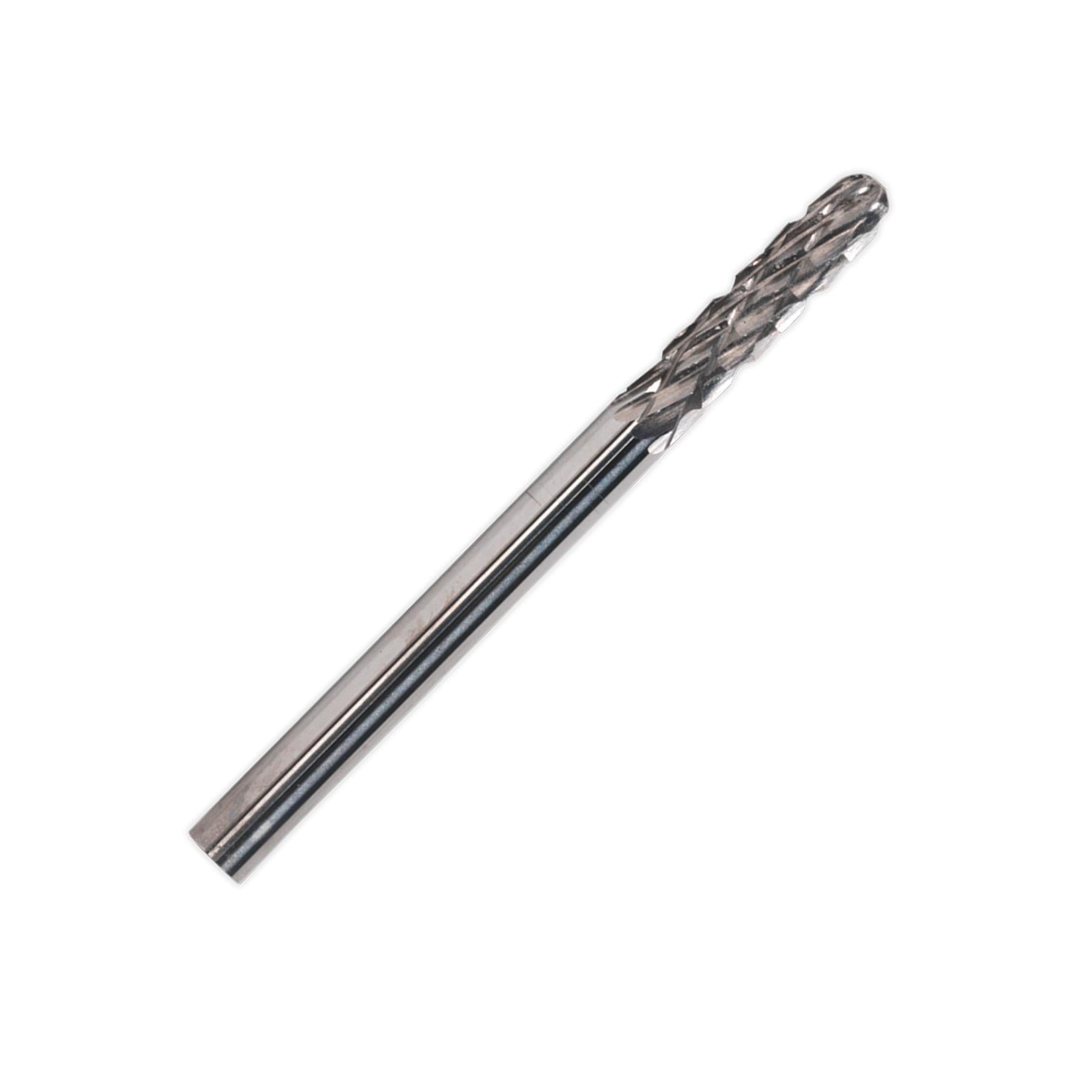 Sealey Micro Carbide Burr Ball Nosed Cylinder 3mm Pack of 3