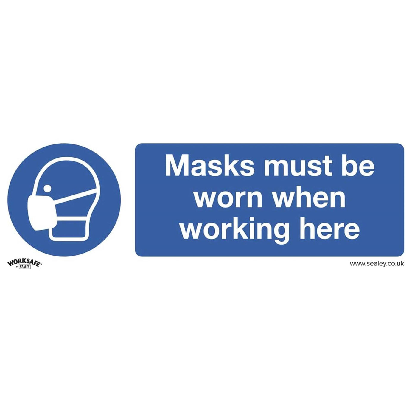 Mandatory Safety Sign - Masks Must Be Worn - Rigid Plastic