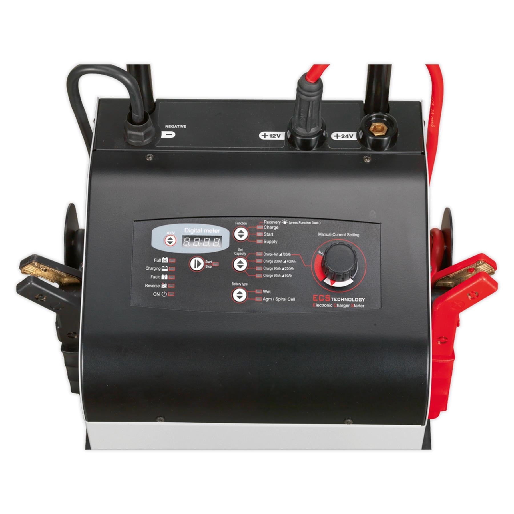 Sealey Electronic Charger Starter 100/650A 12/24V