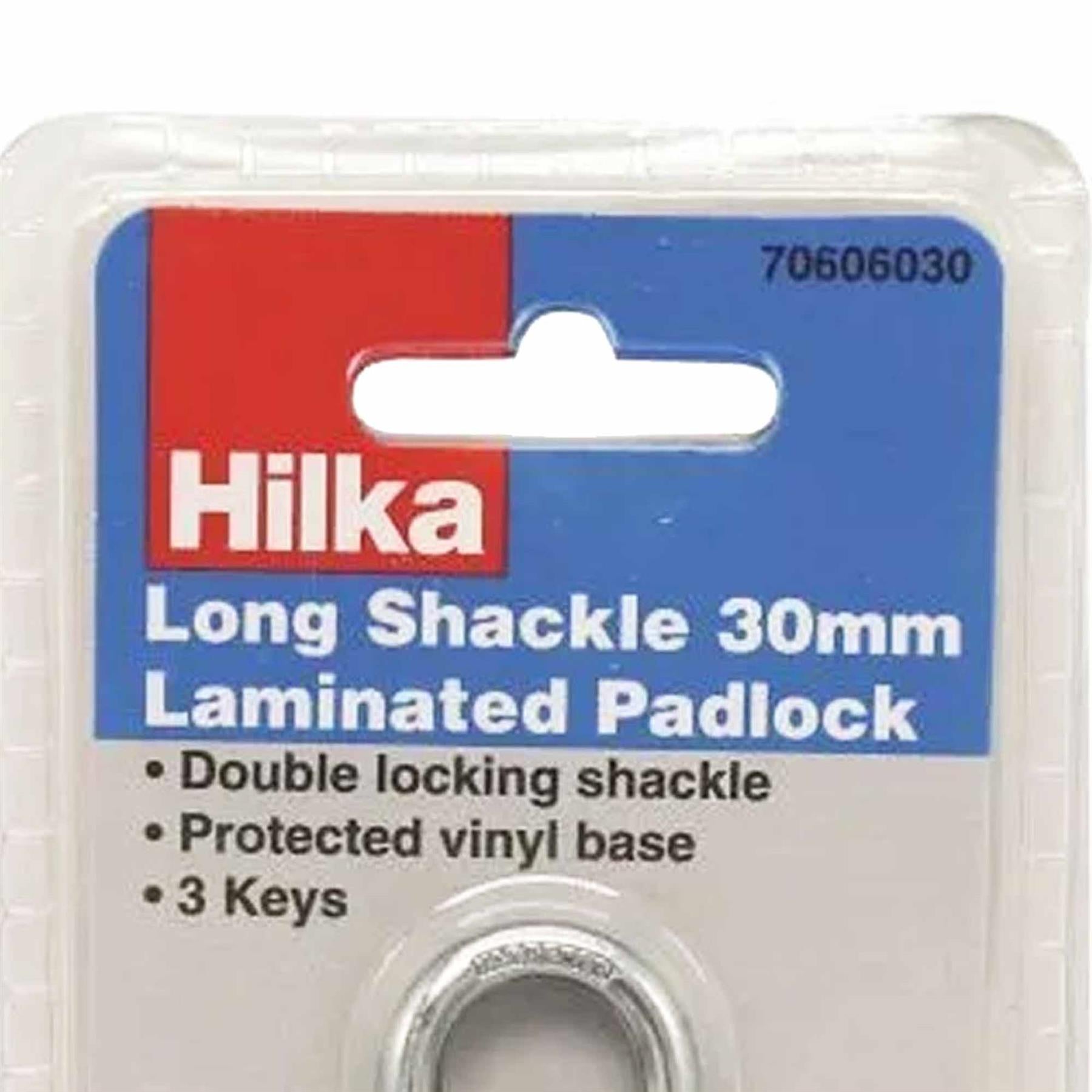 30mm Long Shackle Laminated Padlock with Vinyl Bumper