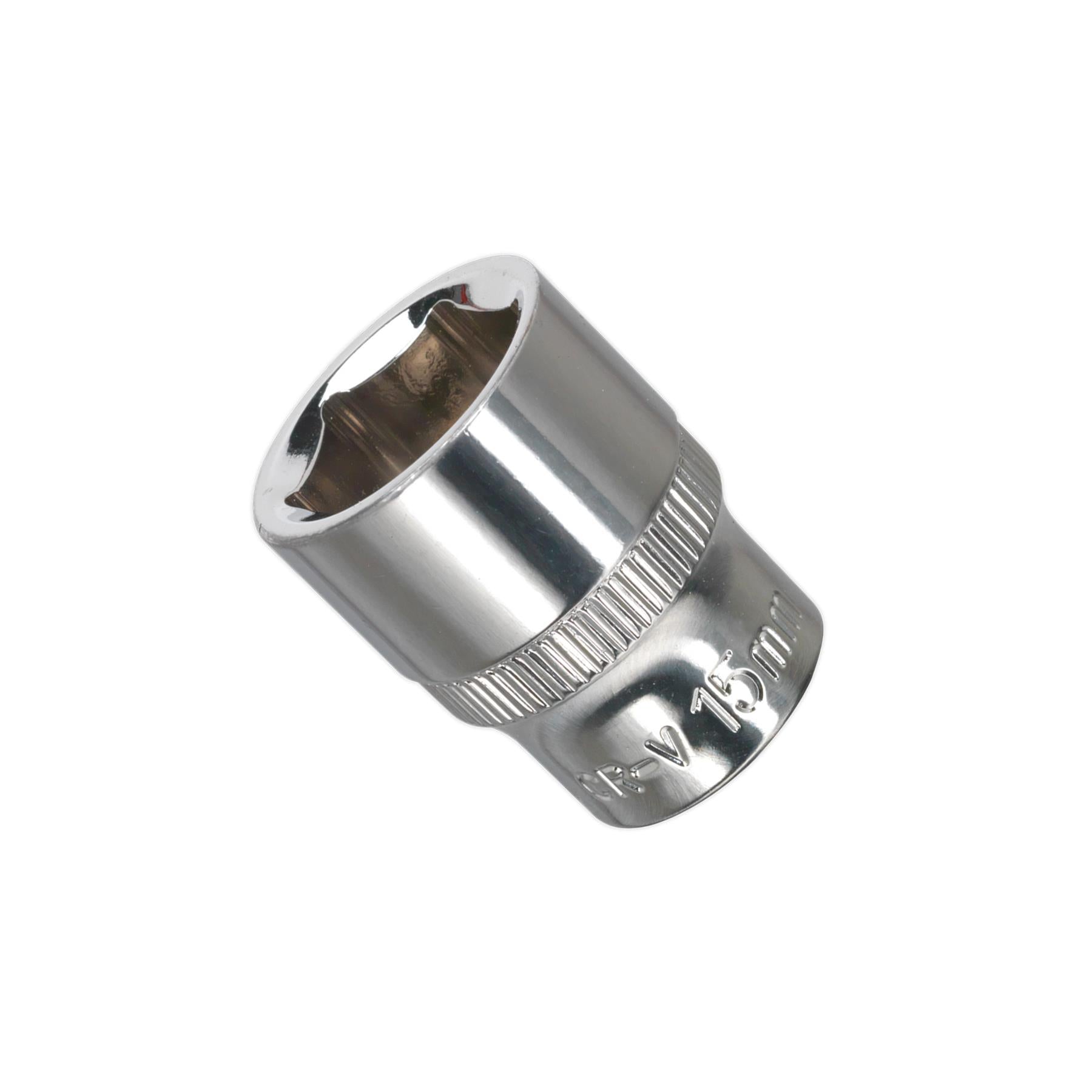 Sealey WallDrive Socket 15mm 3/8"Sq Drive Fully Polished