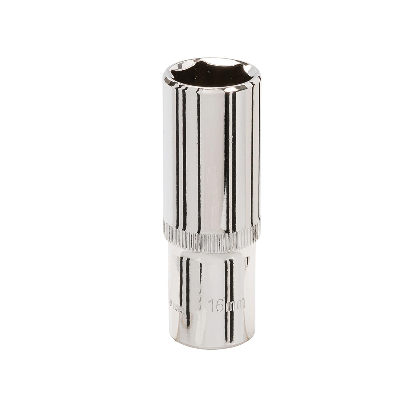 Deep Socket 3/8" Drive 6pt Metric 6 Point Hex Corrosion Resistant Socket 16mm