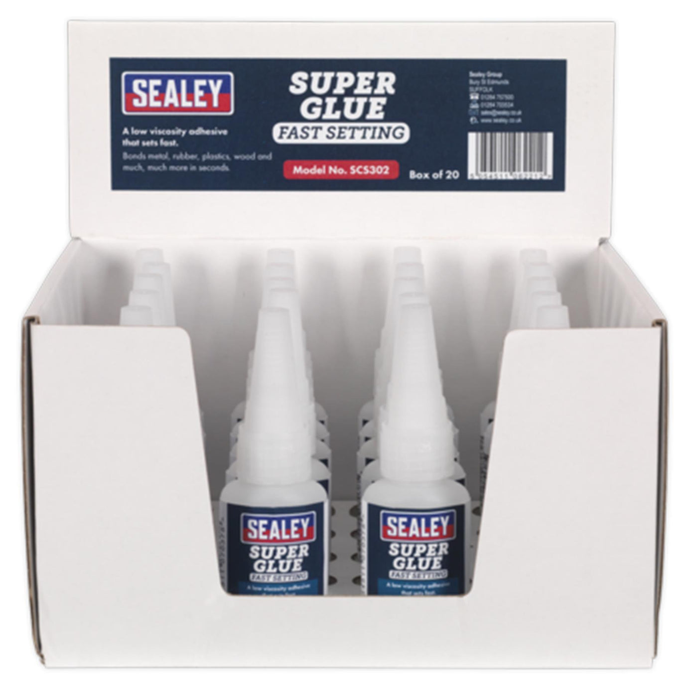 Sealey Super Glue Fast Setting 20g Pack of 20
