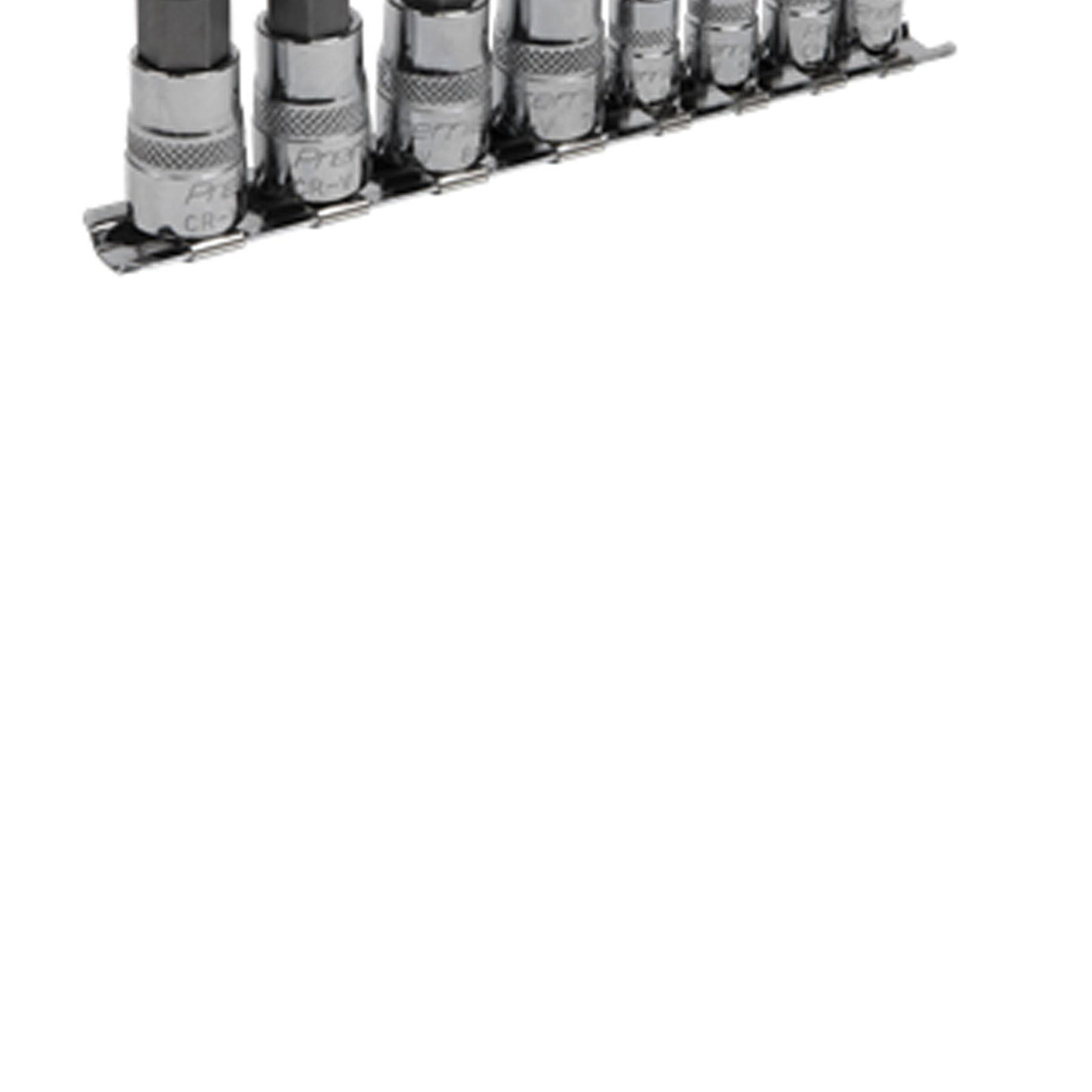 Sealey Hex Socket Bit Set Lock-On 8pc 1/4" & 3/8"Sq Drive Metric