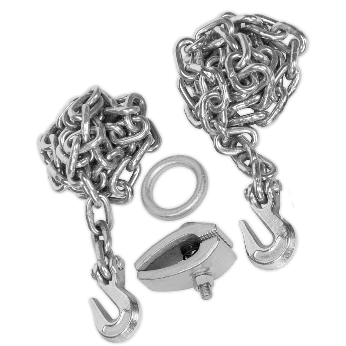 Sealey Chain Kit 2 x 2m Chains 2 x Clamps heavy-duty pull clamps.