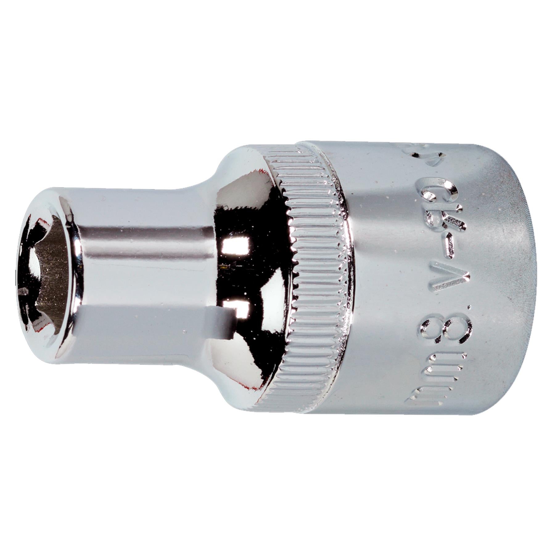 Sealey WallDrive Socket 8mm 1/2"Sq Drive Fully Polished