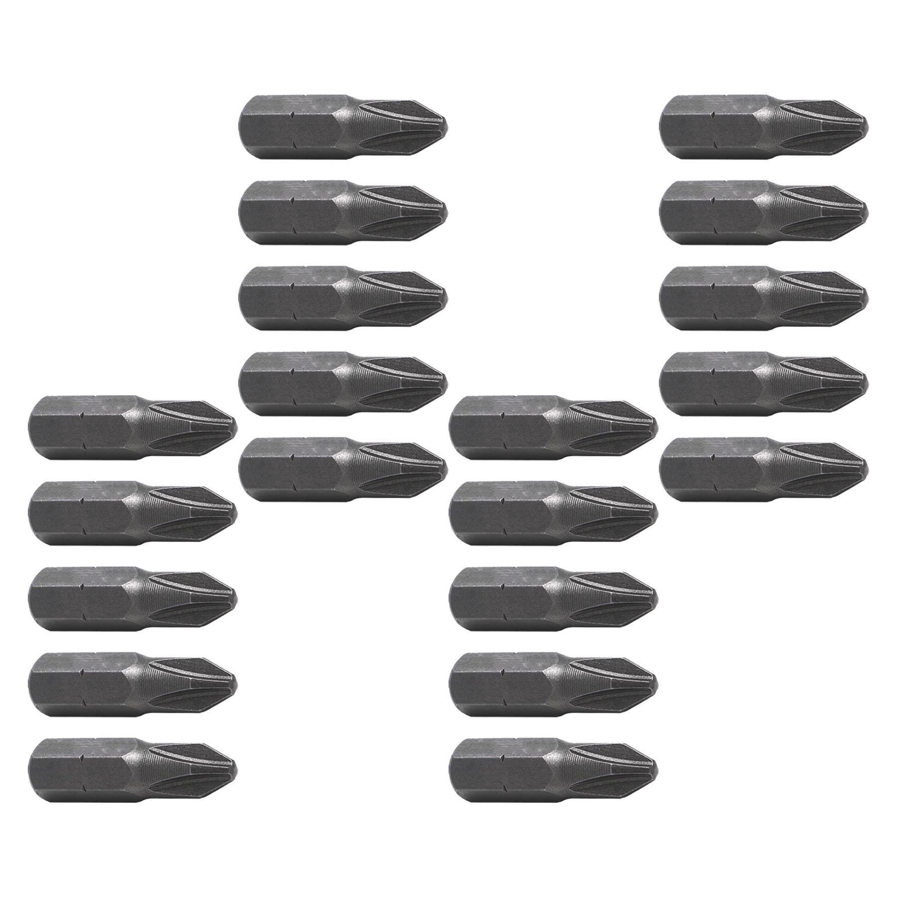 PH2 Phillips Screwdriver Bits CRV Chrome Vanadium Steel 1/4" Hex Drive 20Pcs