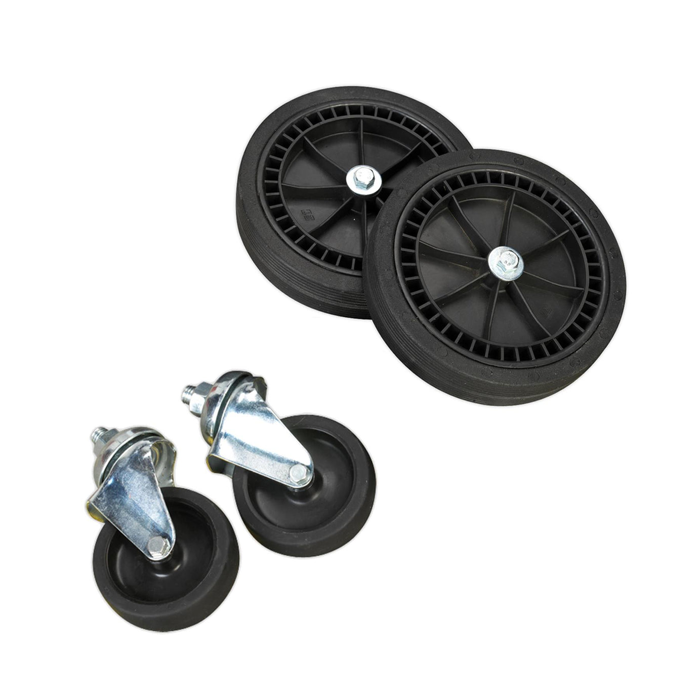 Sealey Wheel Kit For Fixed Compressors - 2 Castors & 2 Fixed Wheels Compressor