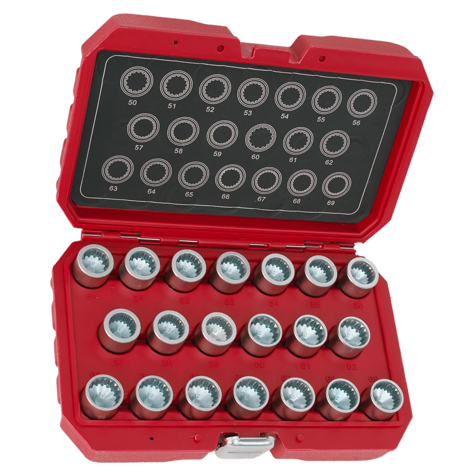 Sealey Locking Wheel Nut Key Set 20pc - Porsche