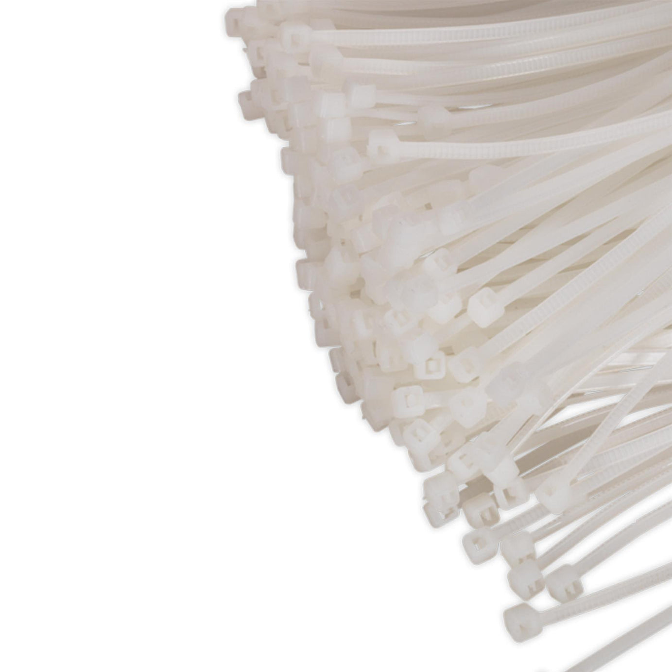 Sealey Cable Tie 100 x 2.5mm White Pack of 200