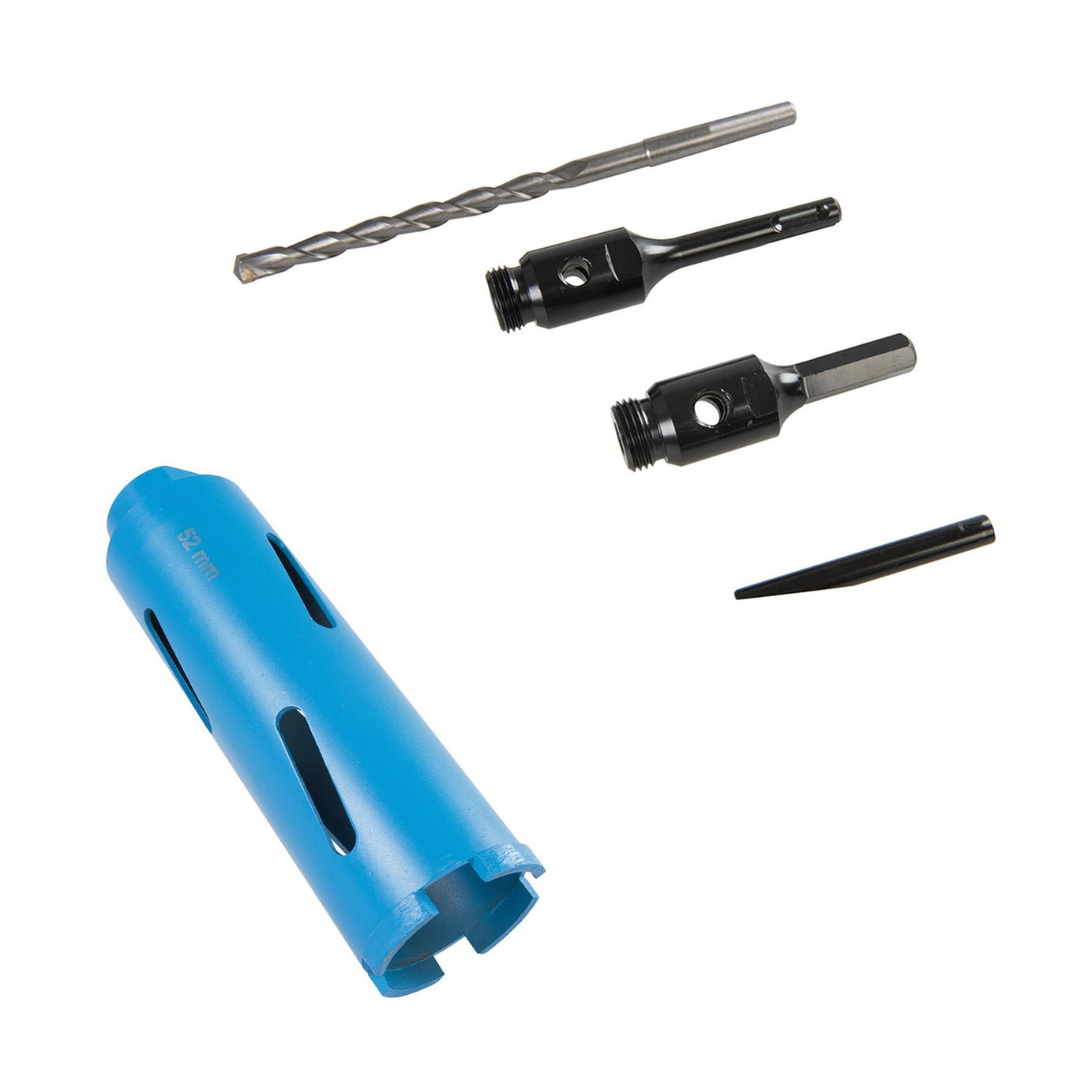 3Pce Diamond Core Drill Kit 28, 52 & 107mm - Power Tool For Dry Cutting