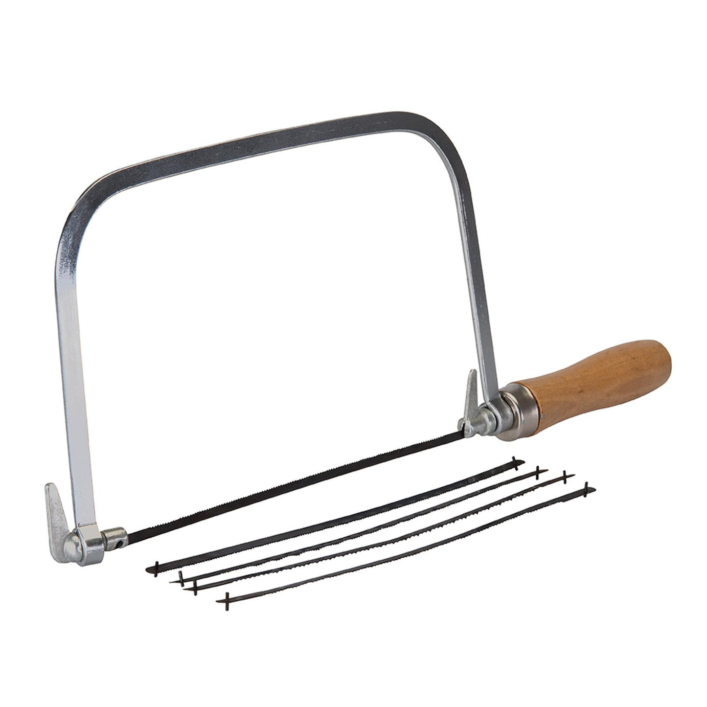 Coping Saw & 5 Blades - 170mm 360° Blade Angle Adjust Cutting Circles Curves