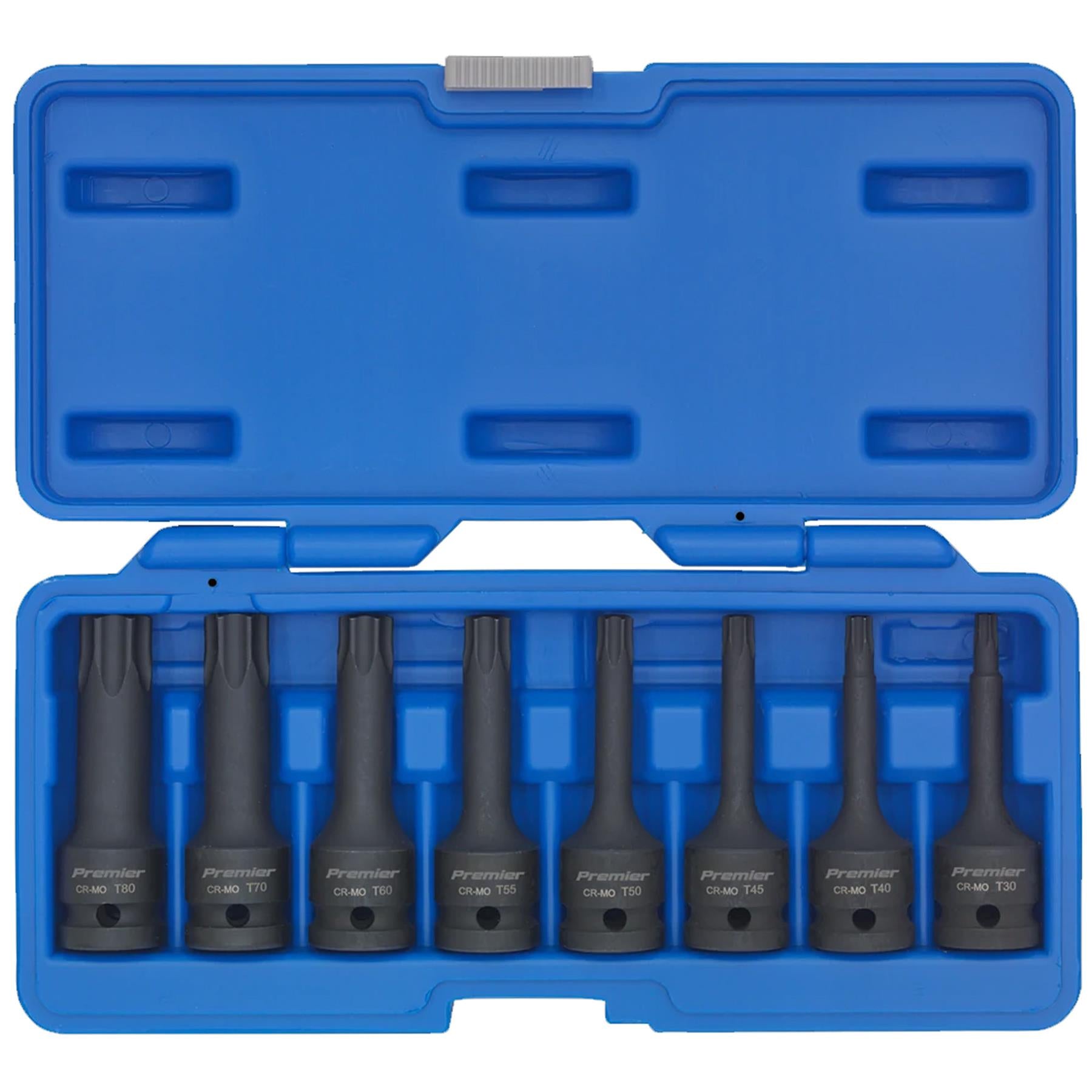Sealey Impact TRX-Star* Socket Bit Set 8pc 1/2"Sq Drive