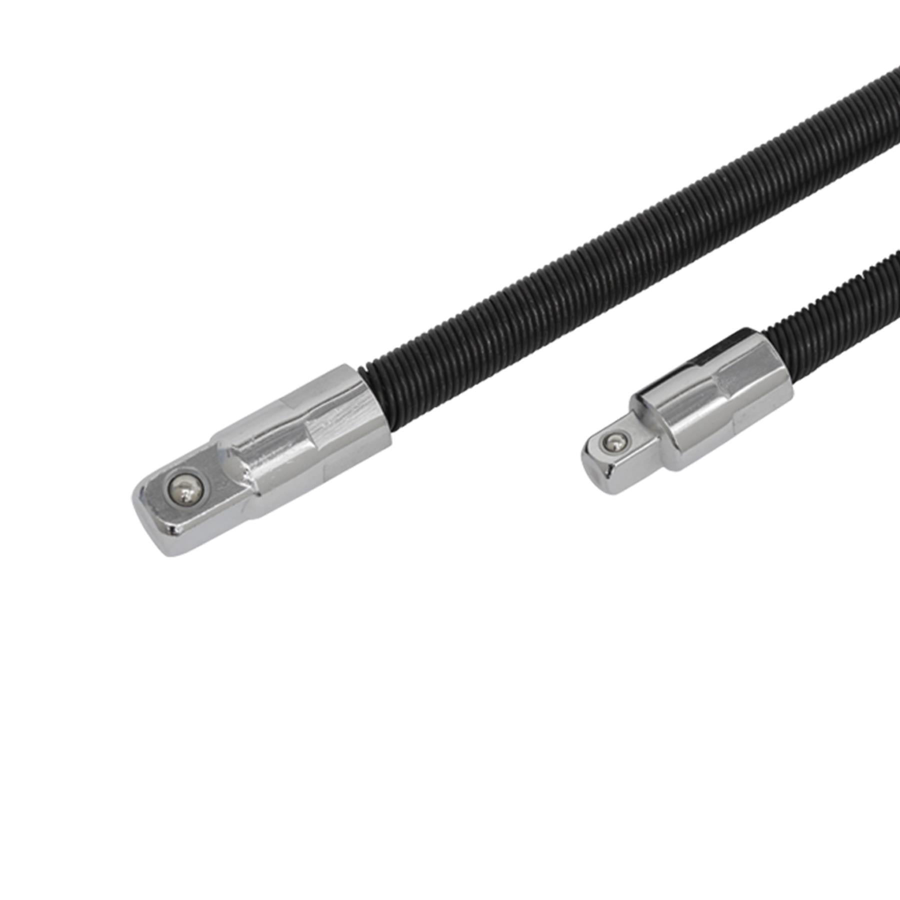 2Pc Flexible Extension Adaptor Set 1/4"Sq x 150mm & 3/8"Sq x Sealey