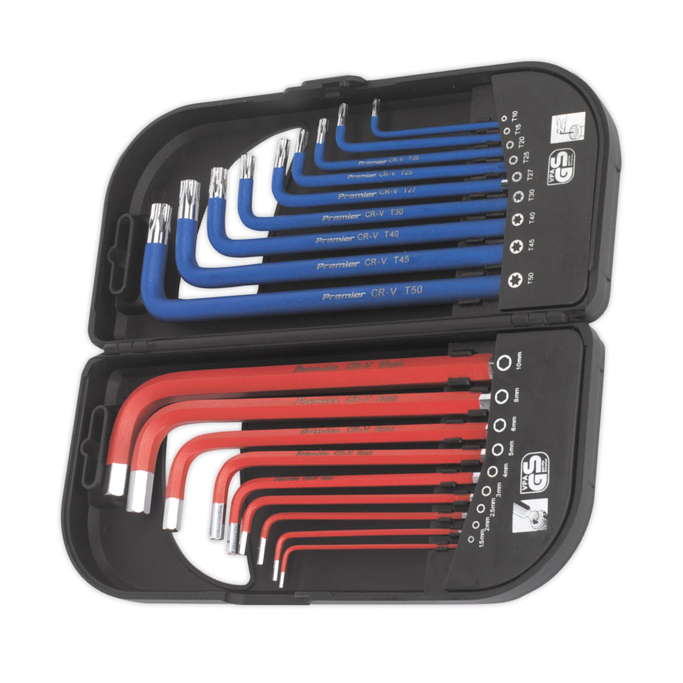 Sealey TRX-Star* & Ball-End Hex Key Set 18pc Long Anti-Slip