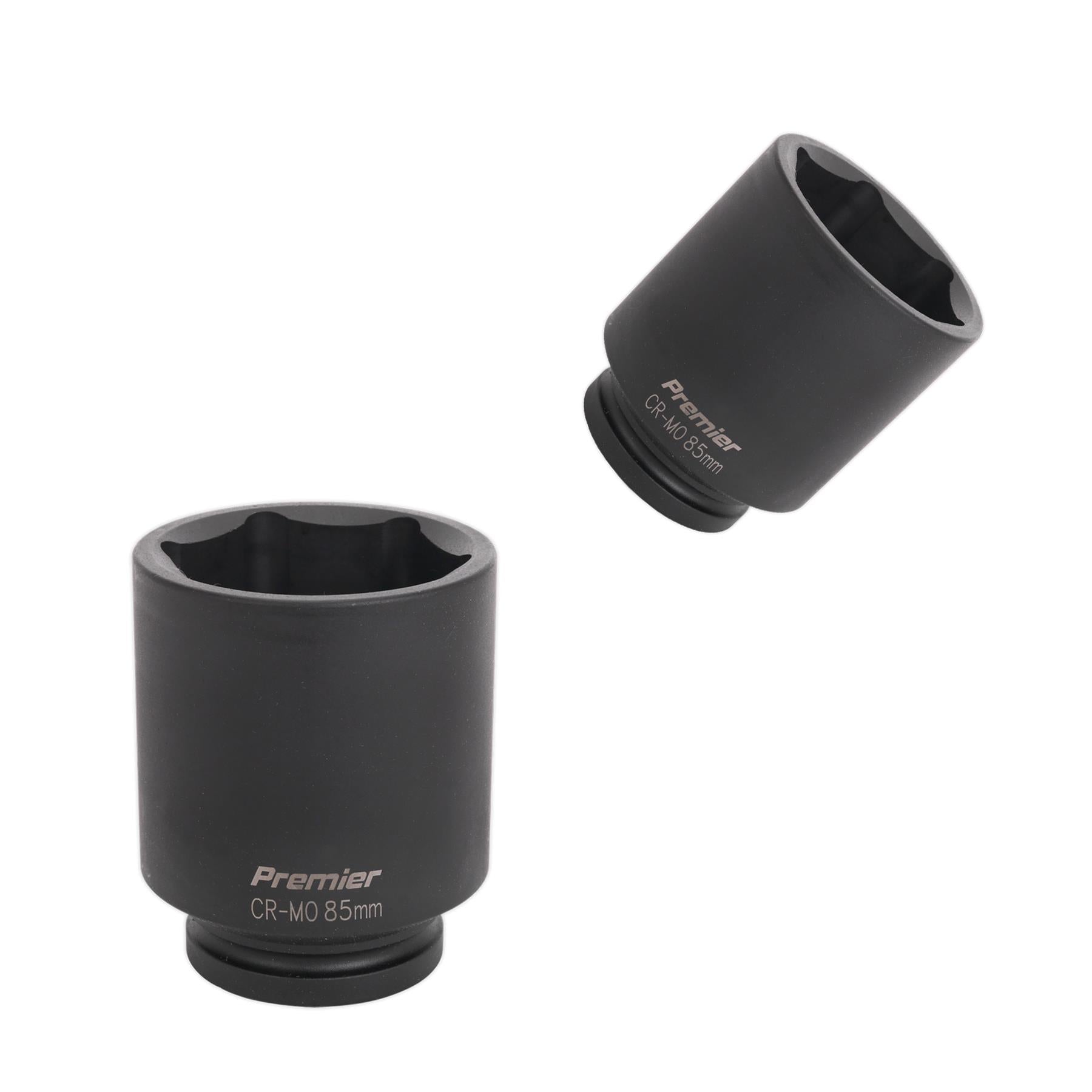 Sealey Impact Socket 85mm Deep 1"Sq Drive Chrome Molybdenum Lifetime Guarantee