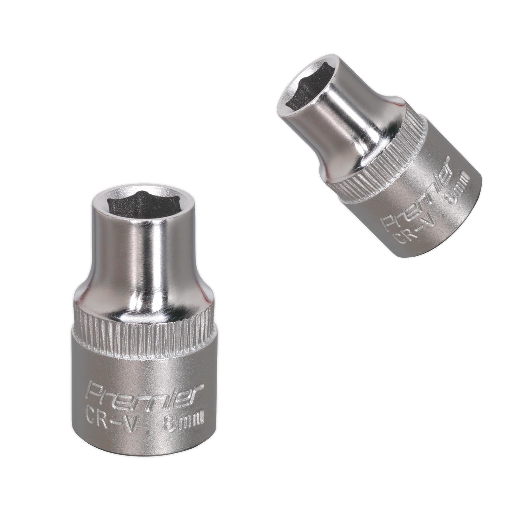 Sealey WallDrive Socket 8mm 3/8"Sq Drive Chrome Vanadium Steel