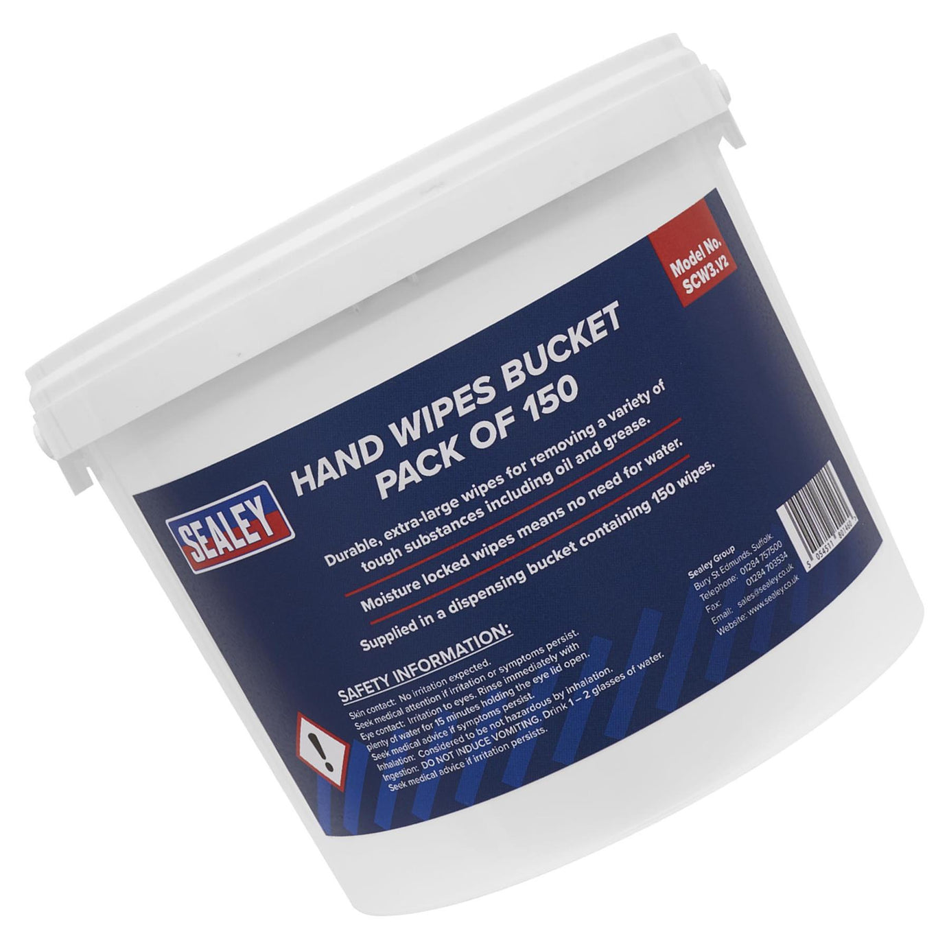 Sealey Hand Wipes Bucket Pack of 150