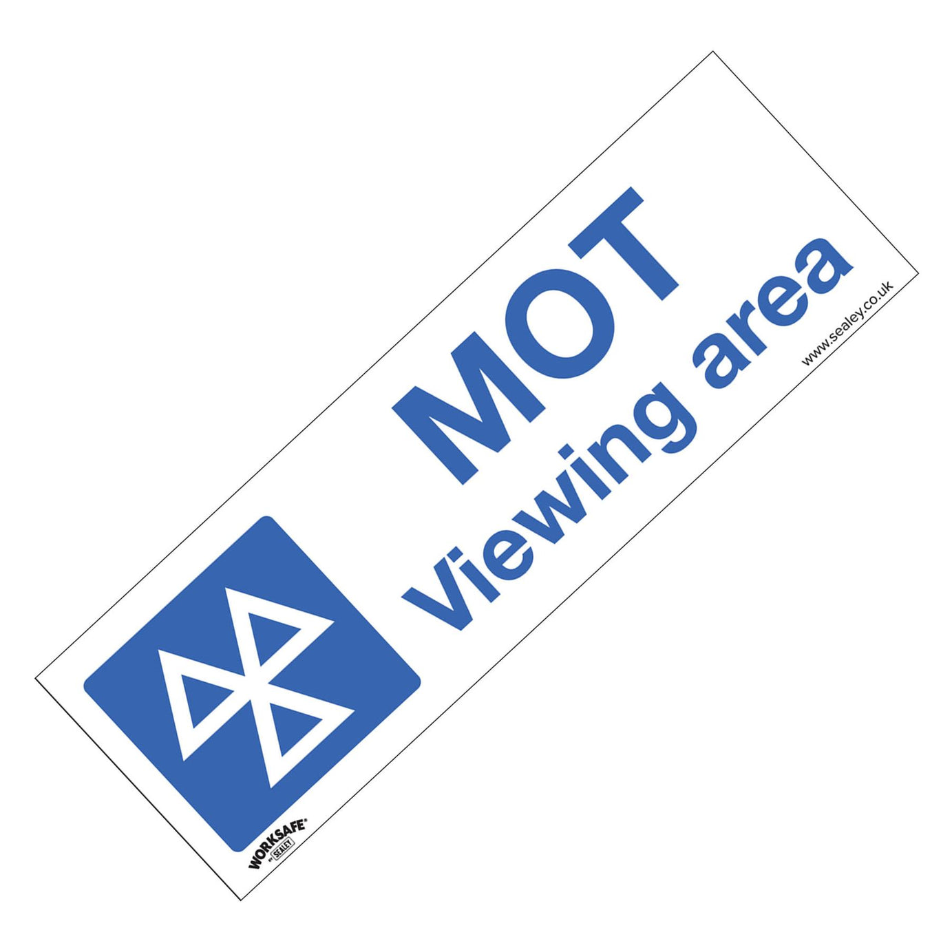 Sealey Safety Sign - MOT Viewing Area - Self-Adhes. - Pack of 10
