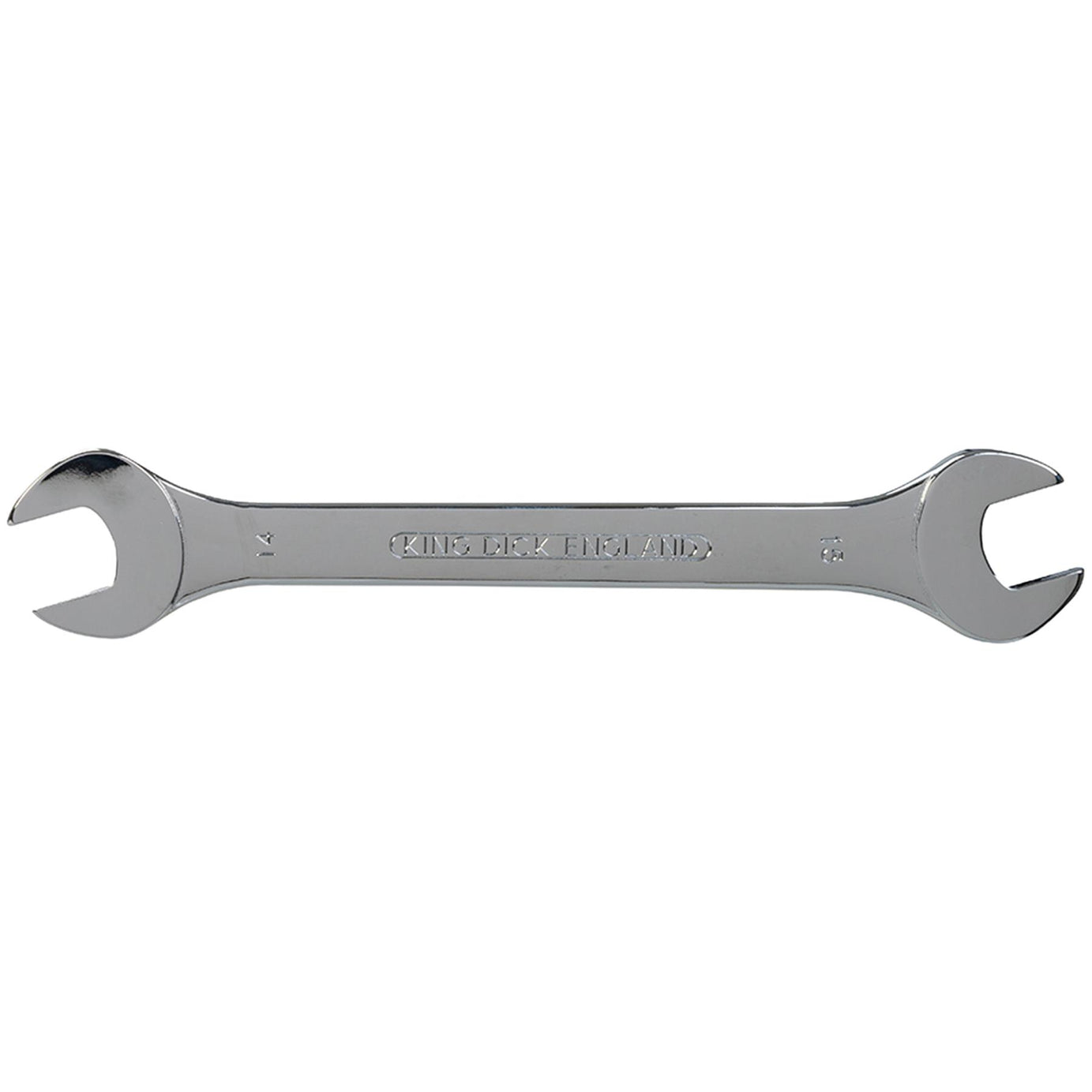 King Dick Open Ended Fully Chromed Spanner Fixed Head Wrench Metric 14mm - 15mm