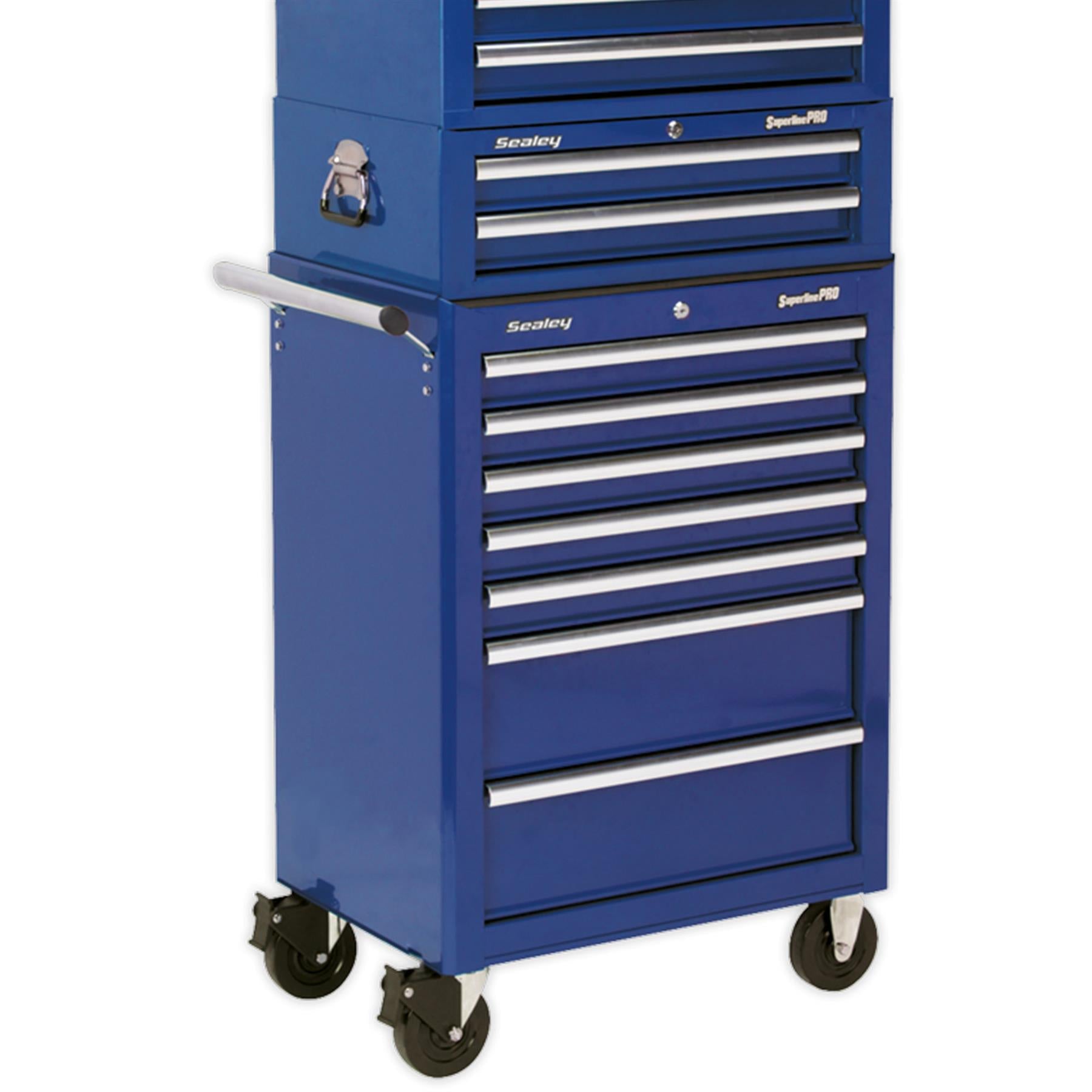 Sealey Topchest, Mid-Box & Rollcab Combination 14 Drawer - Blue