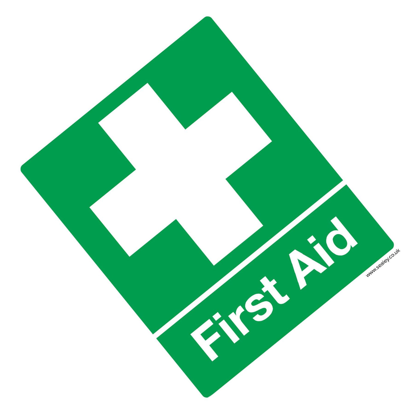 Sealey Safety Sign - First Aid - Rigid Plastic - Pack of 10