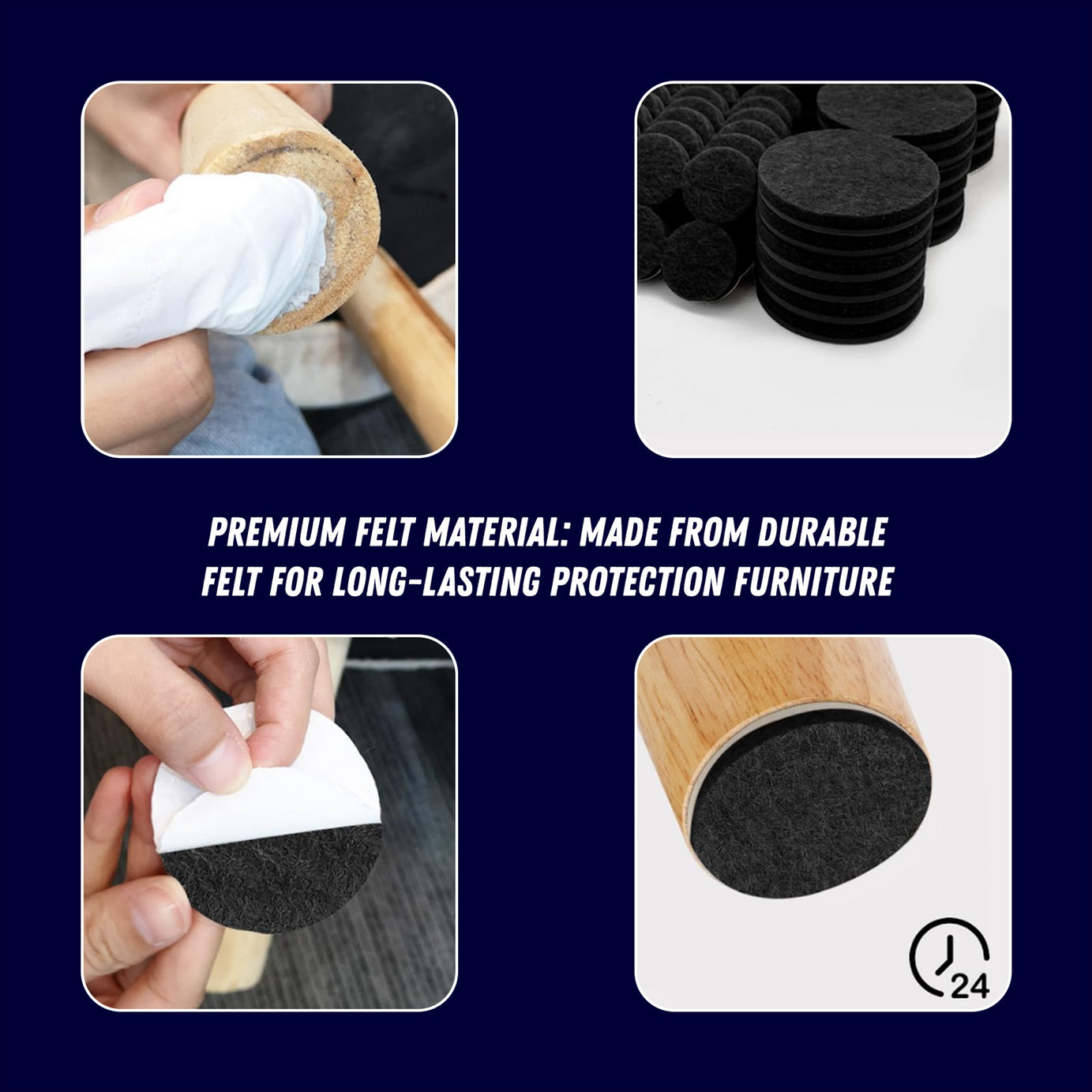 60 pieces of Furniture Felt Pad Cushion Set by Dapetz