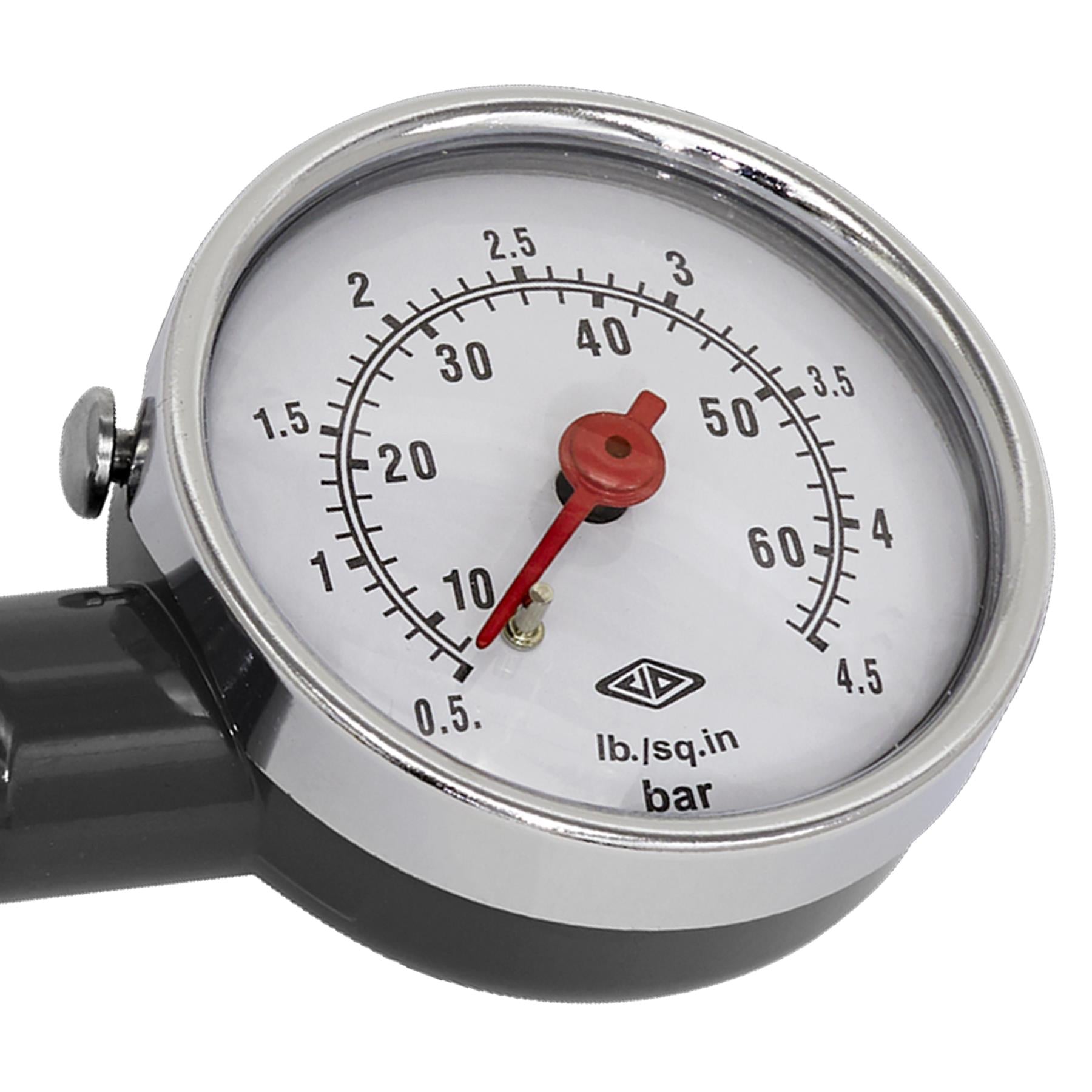 Sealey Tyre Pressure Gauge Dial Type 0-4.5bar(0-60psi)