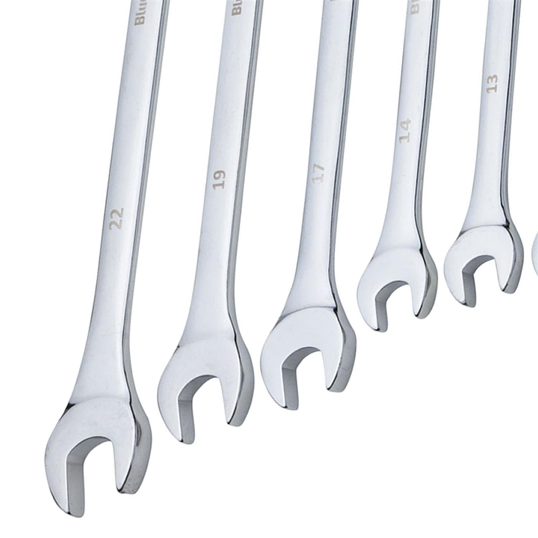 BlueSpot 12 Piece 6-22mm Extra Long Combination Spanner Set Metric Chrome Vanadium