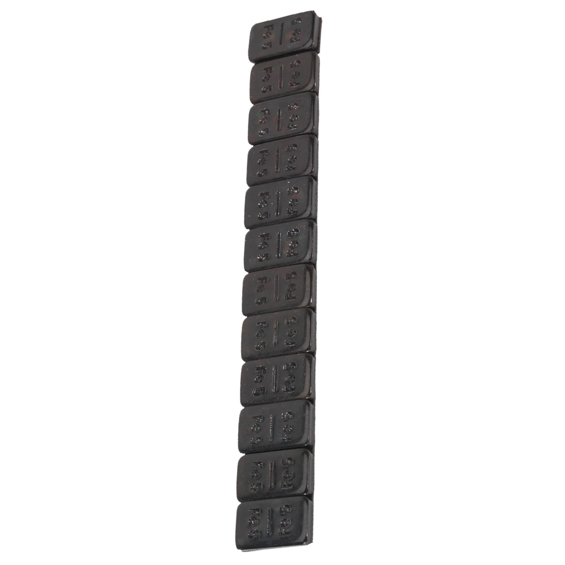 Wheel Weight 5g Adhesive Zinc Plated Steel Black Pk of 50x12 Sealey