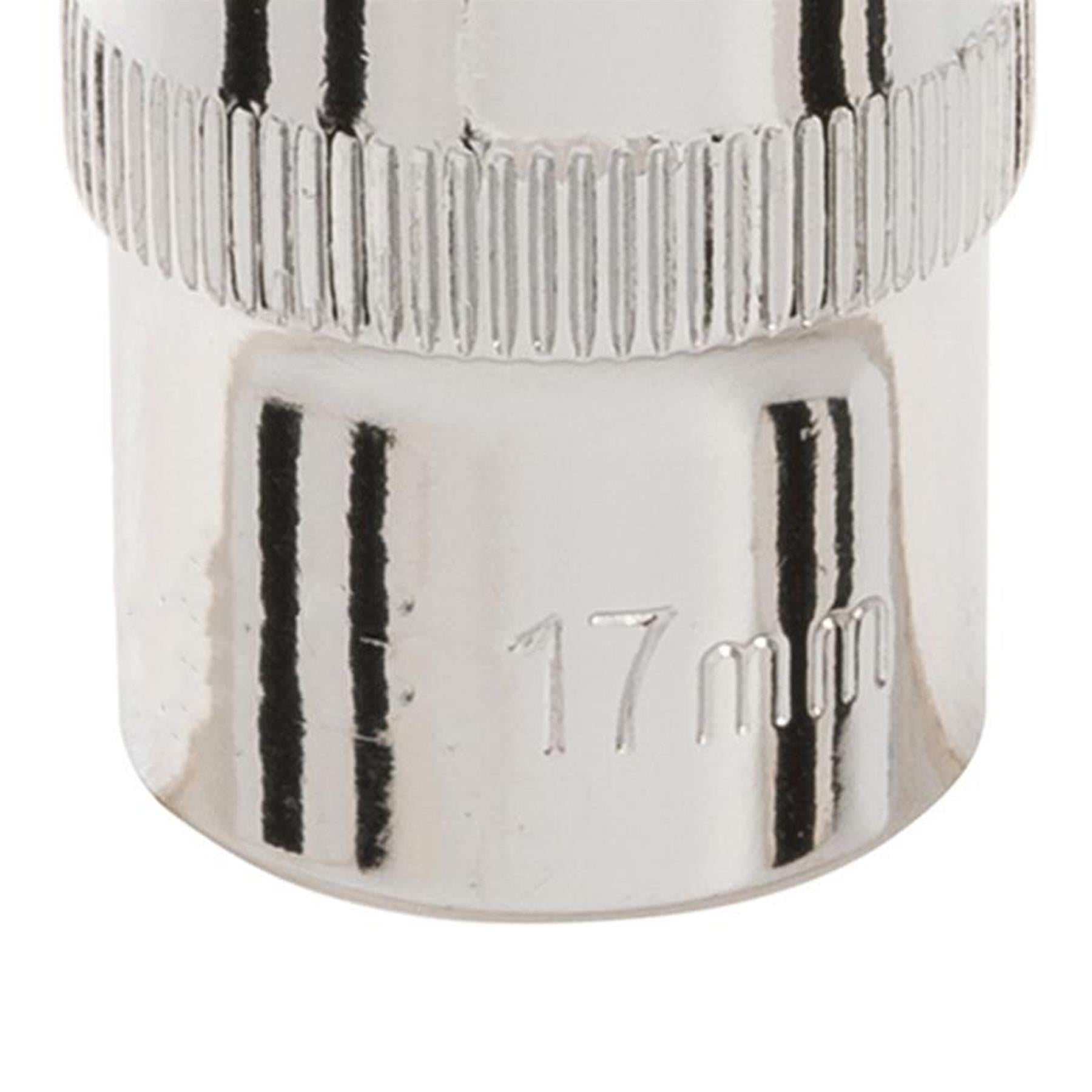 Socket 1/2" Drive Metric Hex Square 17mm Individual Hex Polished Crv Quality