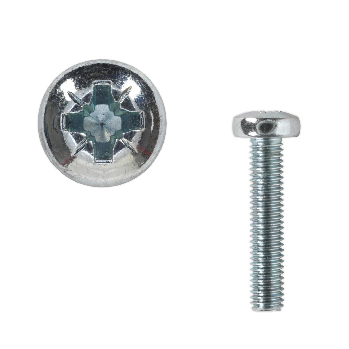 Sealey Machine Screw M5 x 25mm Pan Head Pozi Zinc Pack of 50