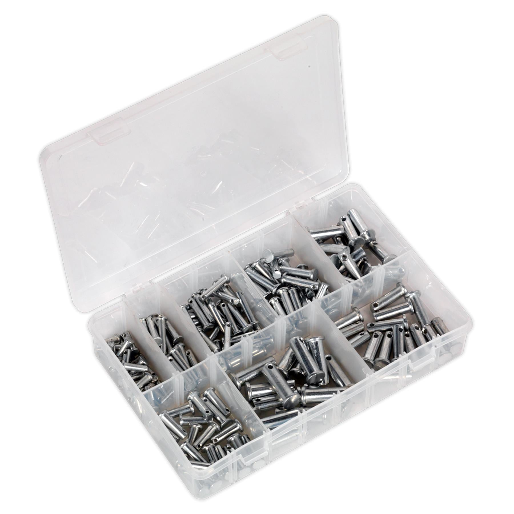 Sealey Clevis Pin 200 Piece Assorted Set Retaining Shackle Pins Imperial