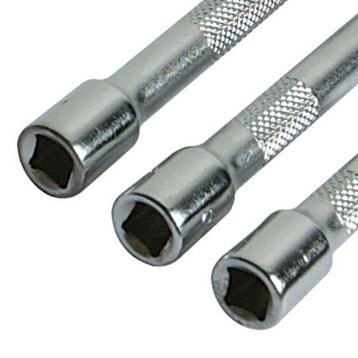3Pce Extension Bar Set 1/4" Hardened Tempered Chrome-Plated And Polished