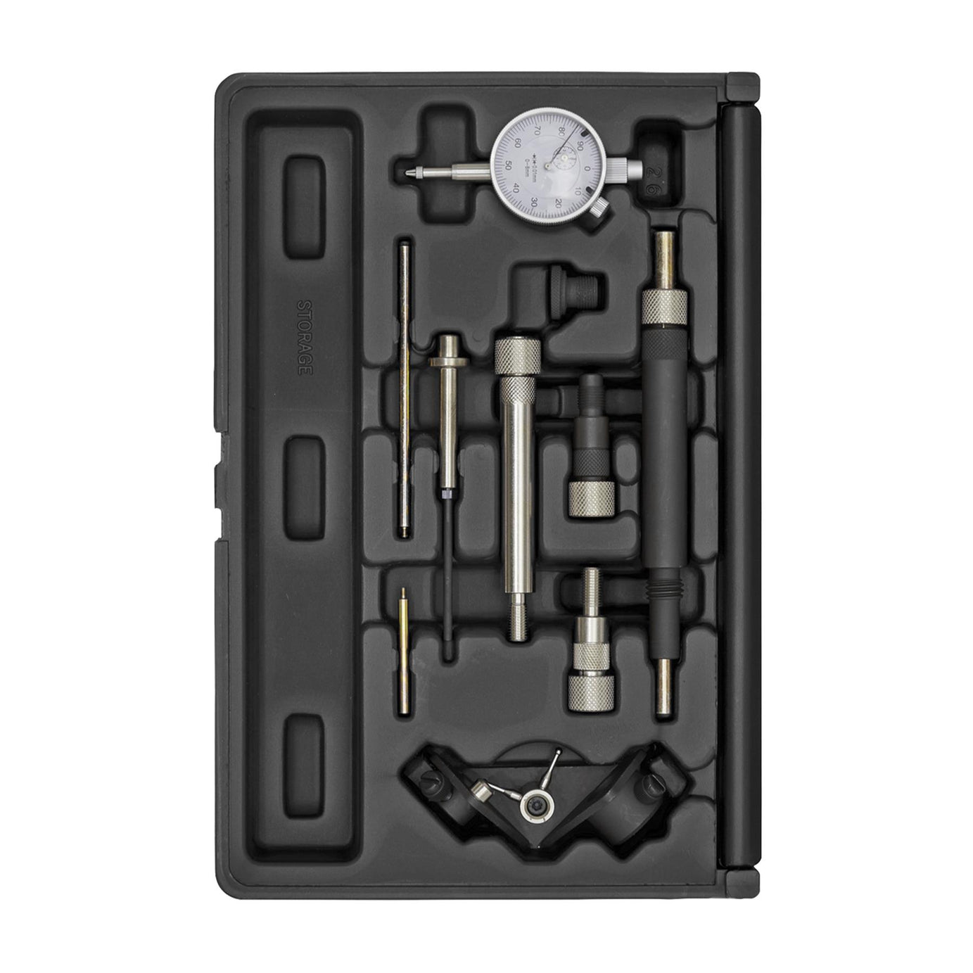 Sealey Fuel Pump Timing Kit 10pc Dial Gauge In Storage Case