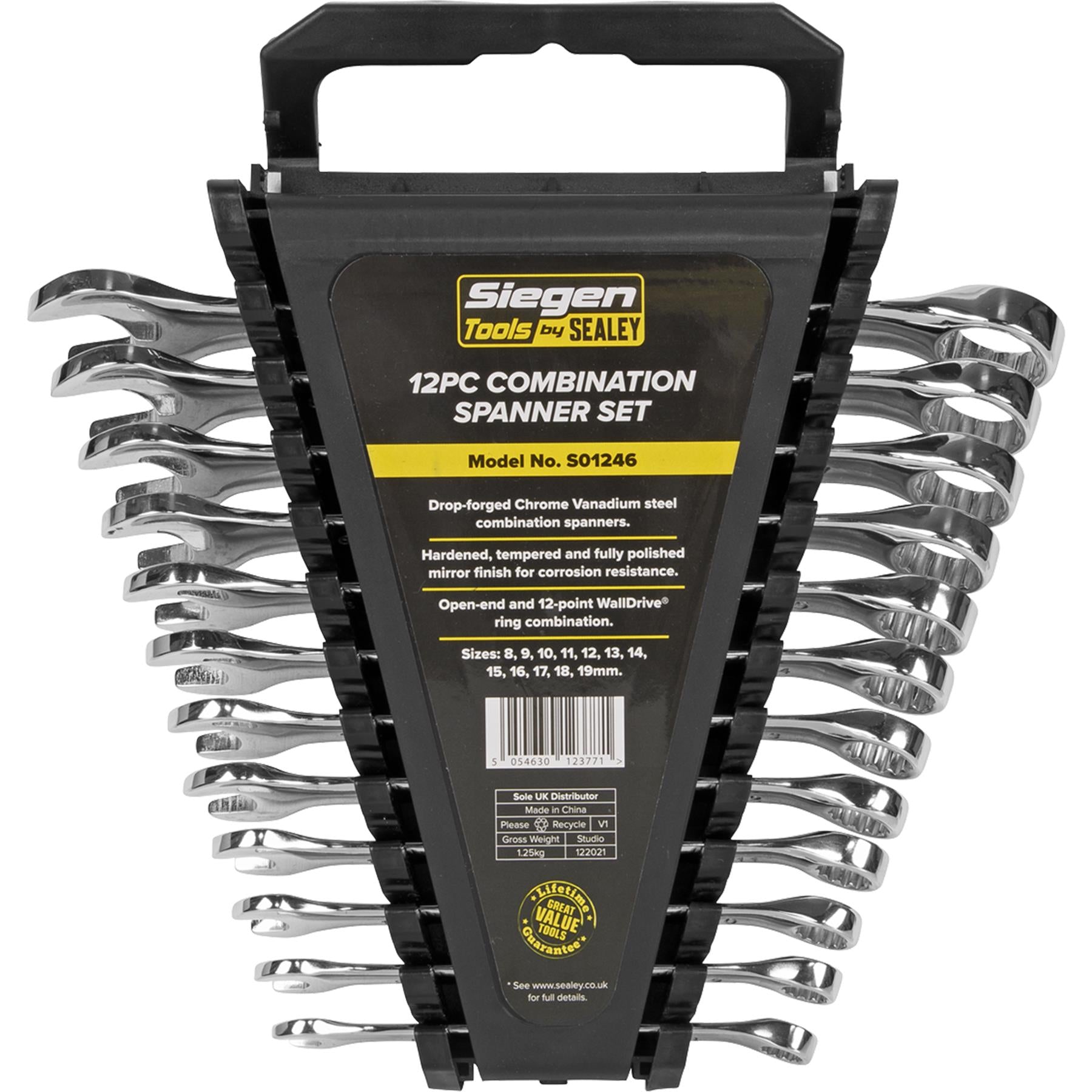 Sealey Combination Spanner Set 12pc Metric