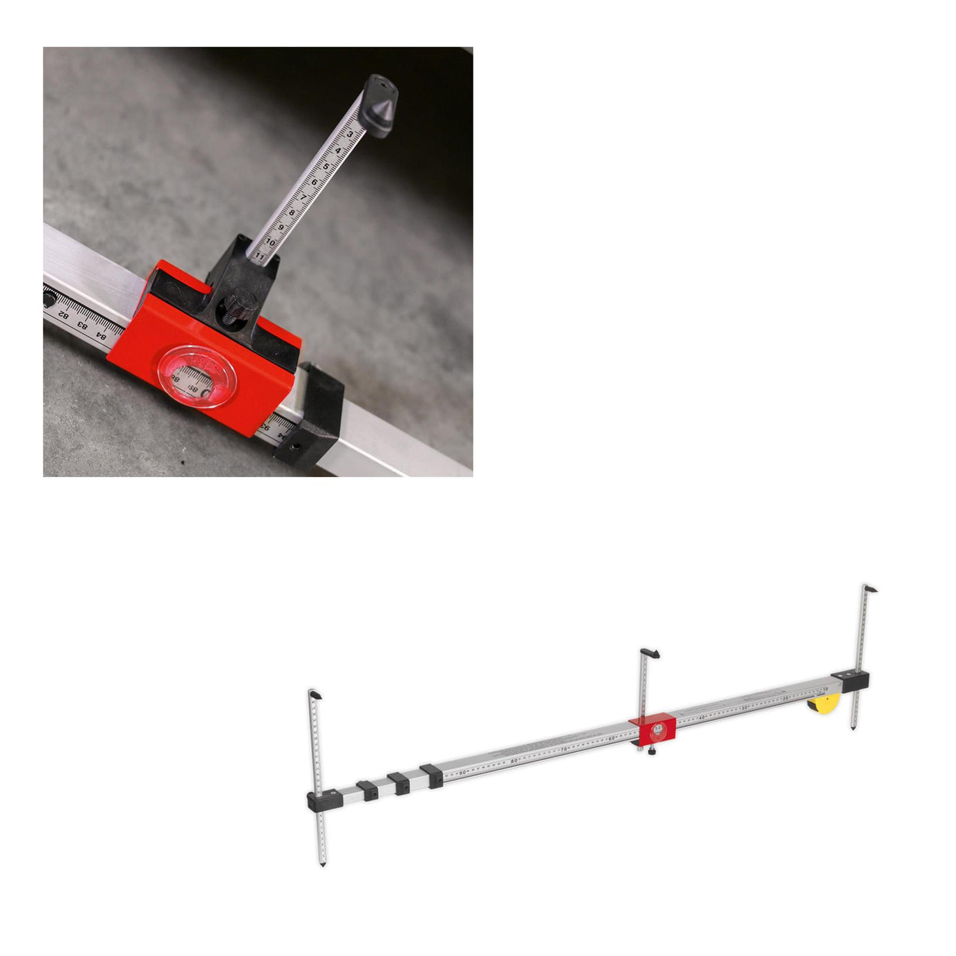Sealey Tram Gauge Telescopic Three Fully Adjustable Probes - Aluminium