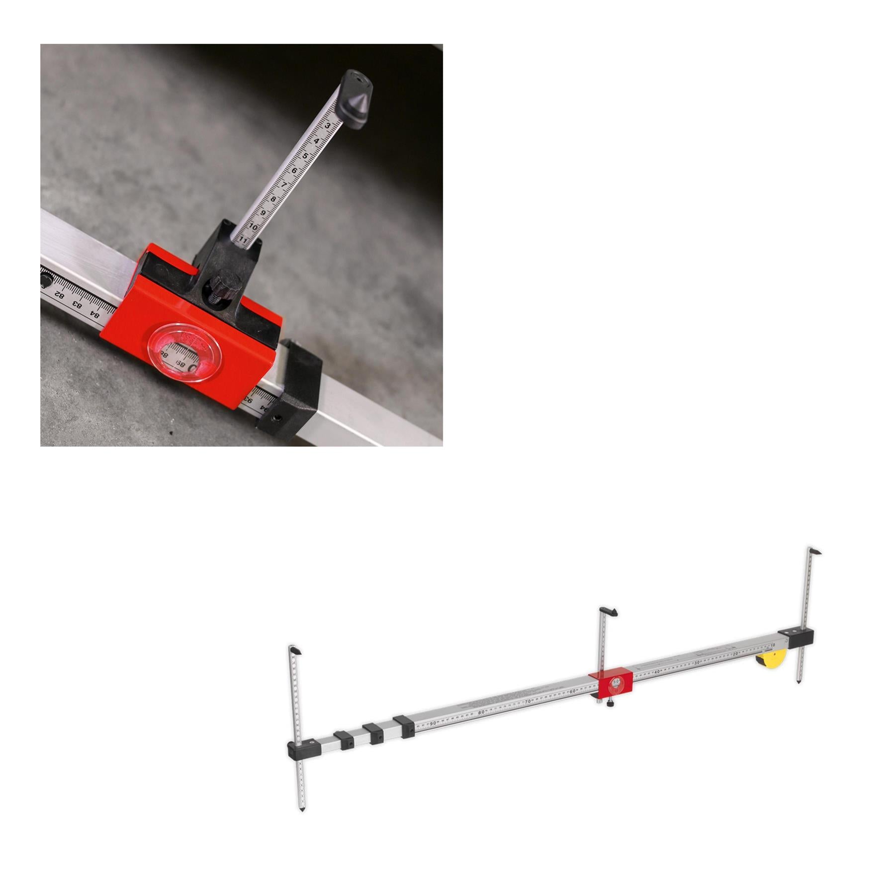 Sealey Tram Gauge Telescopic Three Fully Adjustable Probes - Aluminium