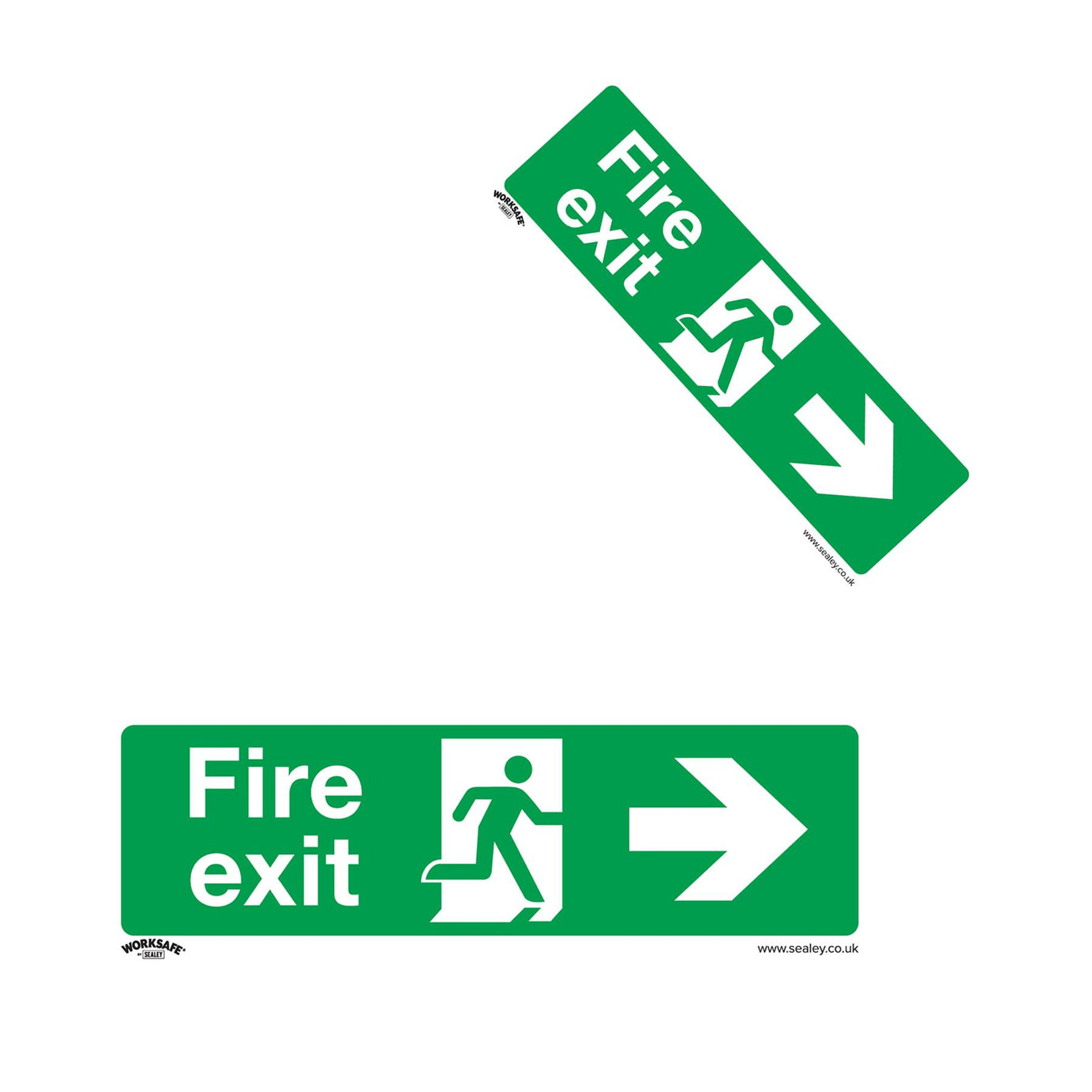 Safe Conditions Safety Sign - Fire Exit (Right) - Self-Adhesive Vinyl
