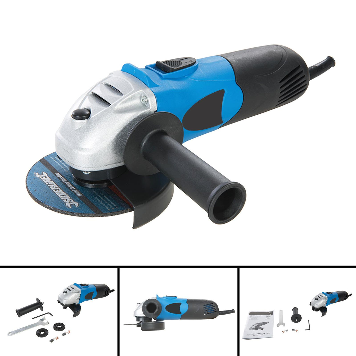 DIY 650W Angle Grinder 115mm Compact Mini Grinder With 2-position Side Handle