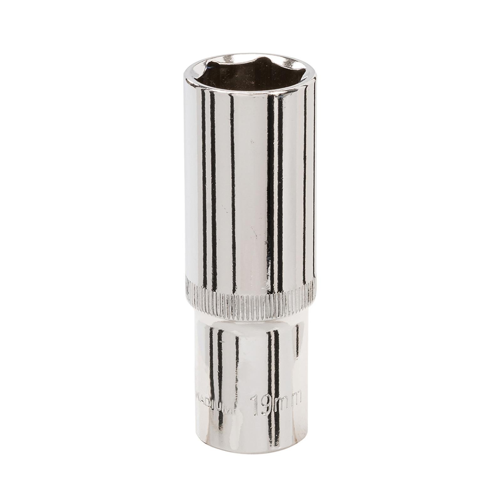 Quality Socket 1/2" Shallow Deep Drive Metric 19mm Long Hex Wrench