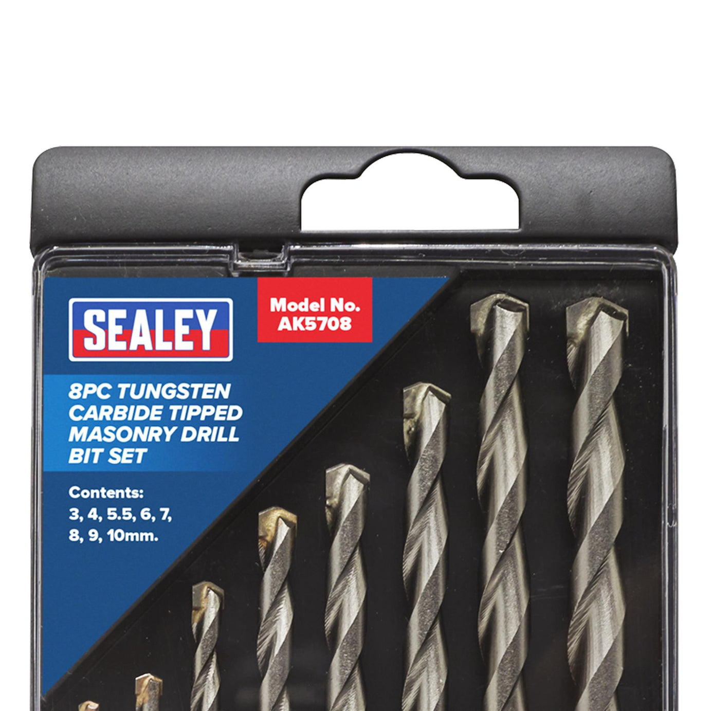 Sealey Tungsten Carbide Tipped Masonry Drill Bit Set 8pc