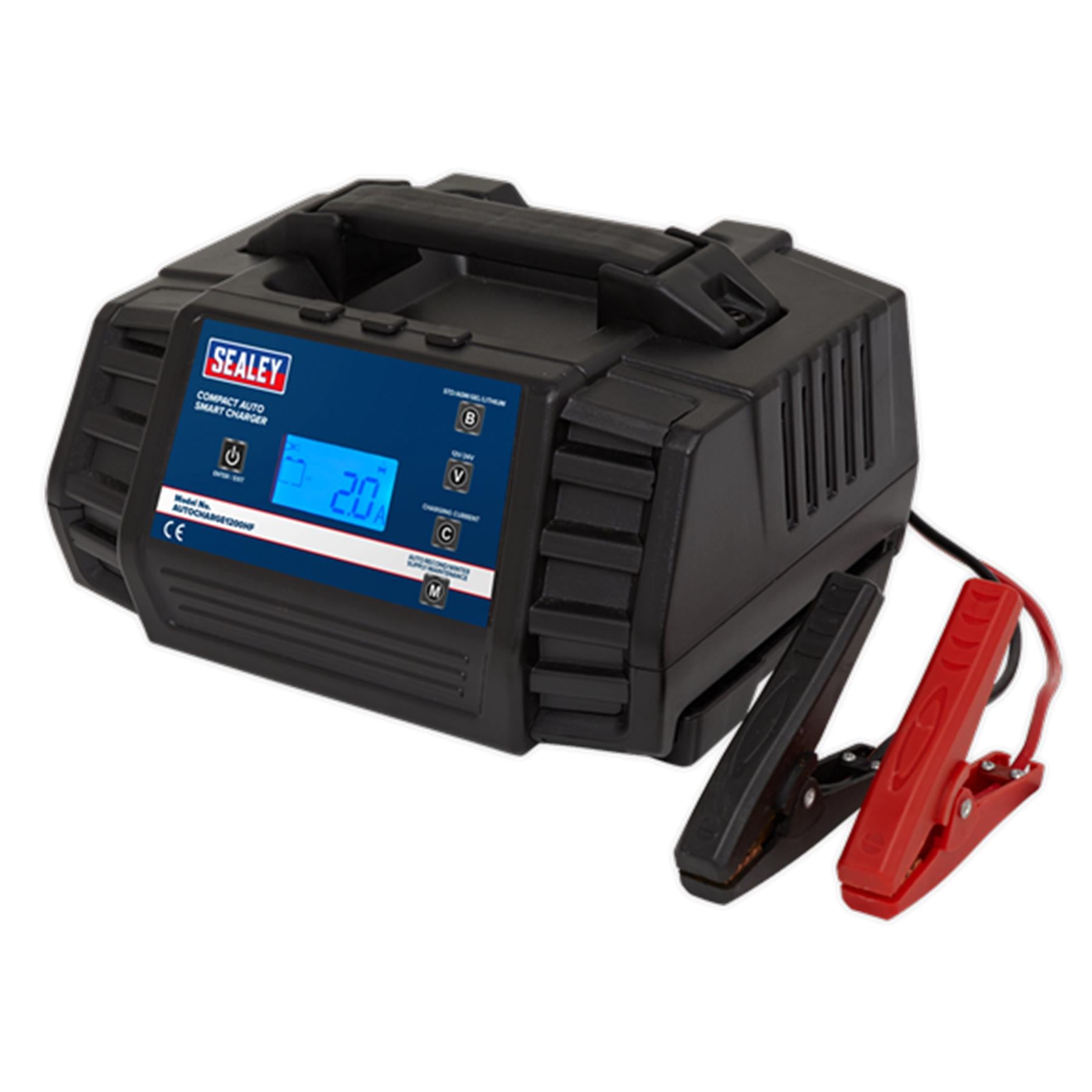 Sealey Compact Auto Smart Charger 12A 12/24V