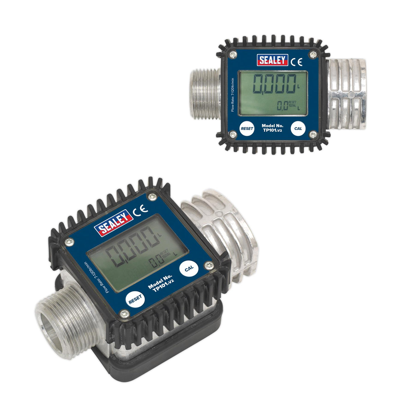 Sealey Digital Diesel & Fluid Flow Meter 28mm High LCD Display